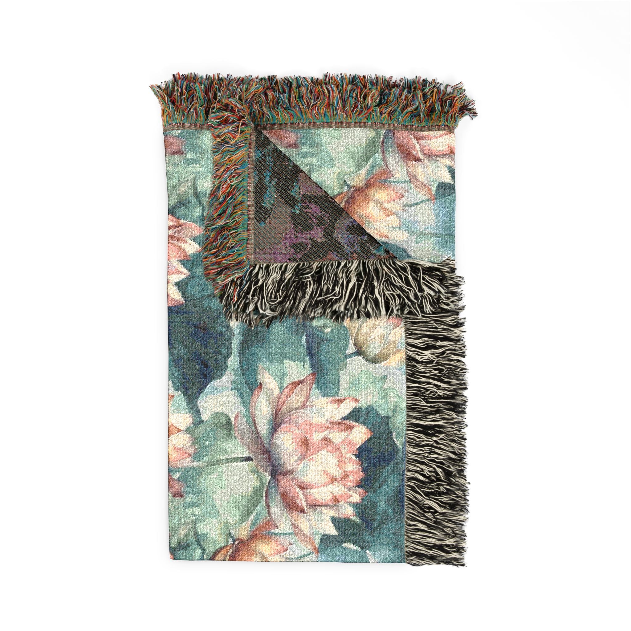 Woven Throw Blanket — Reversible Cozy Check Pattern for Living Room & Cabin - Design 09
