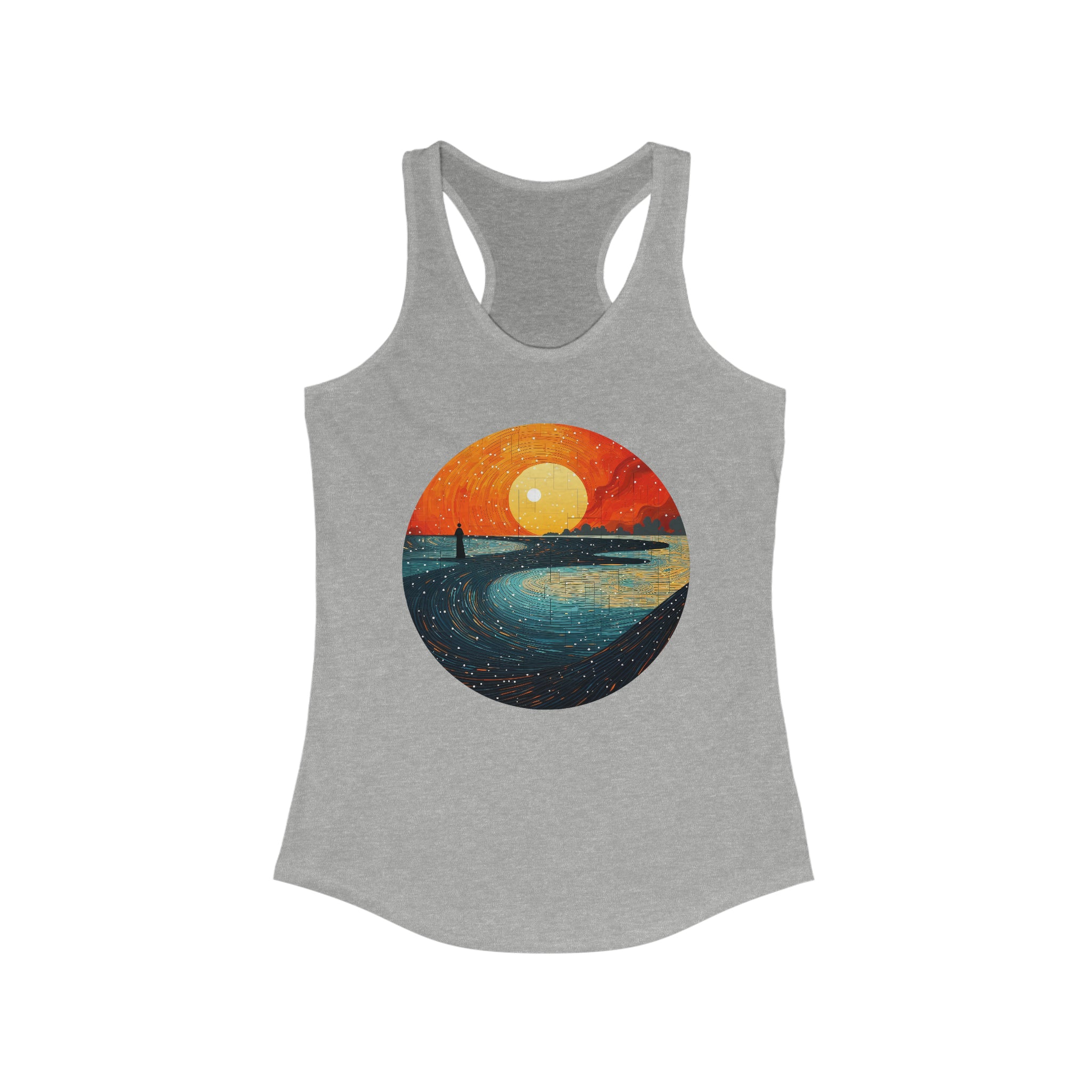 Women's Ideal Racerback Tank - Pointillism Designs 02