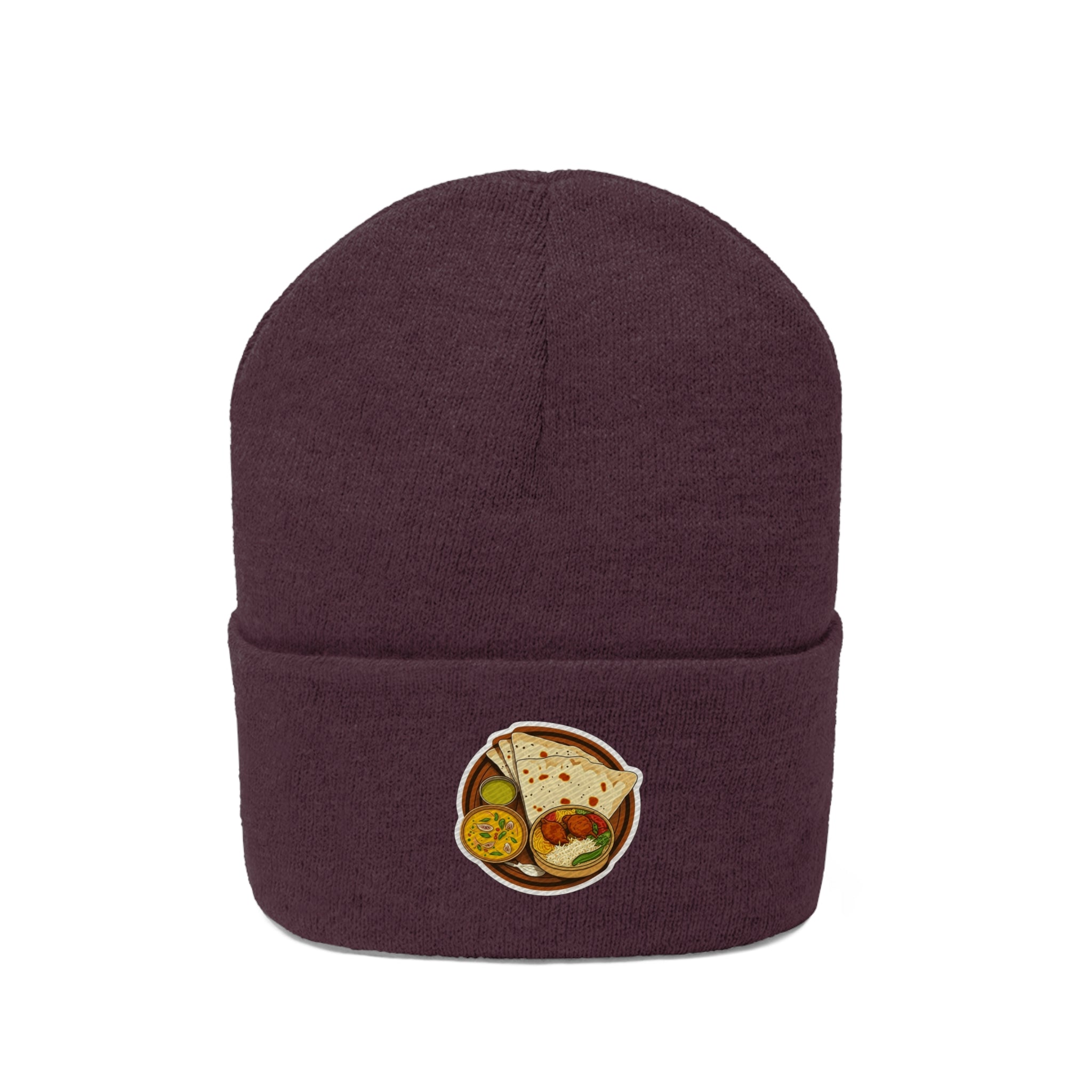 Knit Beanie - Naan & Curry Pop Art