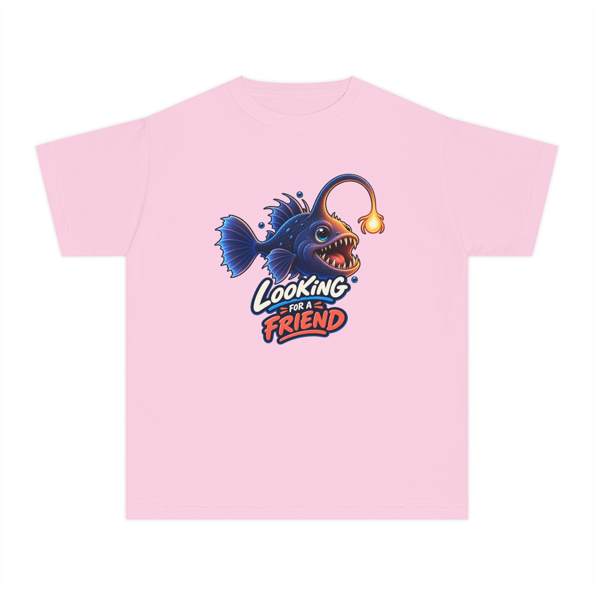 Youth Midweight Cotton Tee - Science collection - Angler Fish looking for a Friend