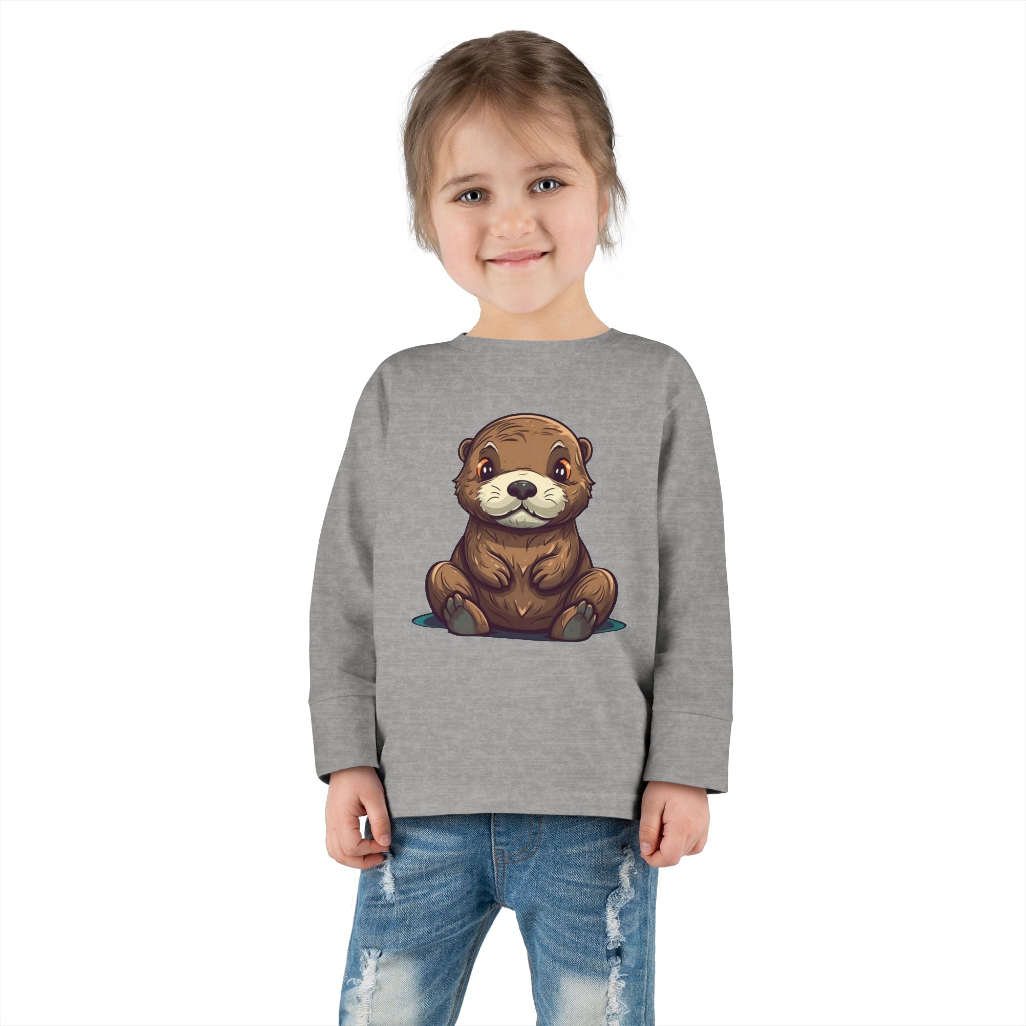Toddler Long Sleeve Tee - Sea Otter Pup