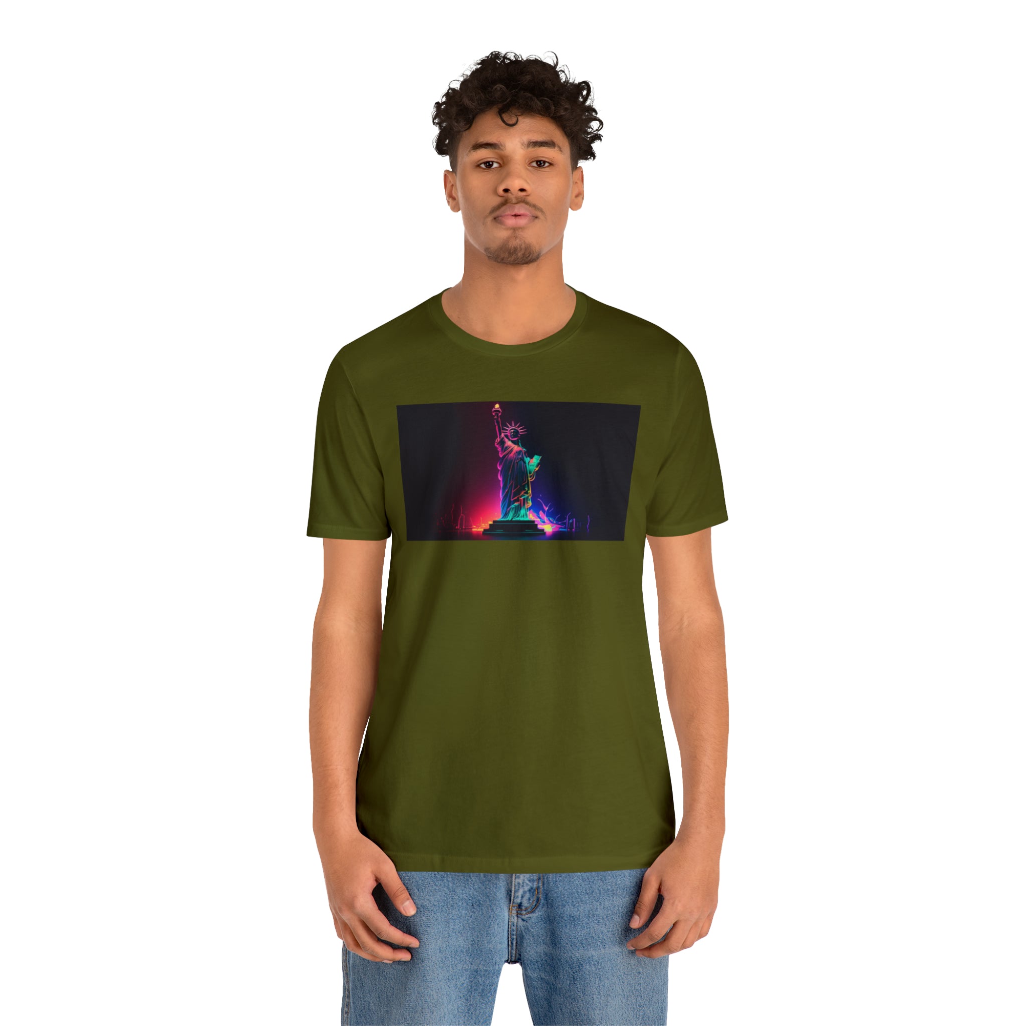 Unisex Jersey Short Sleeve Tee - Statue of Liberty, New York, USA