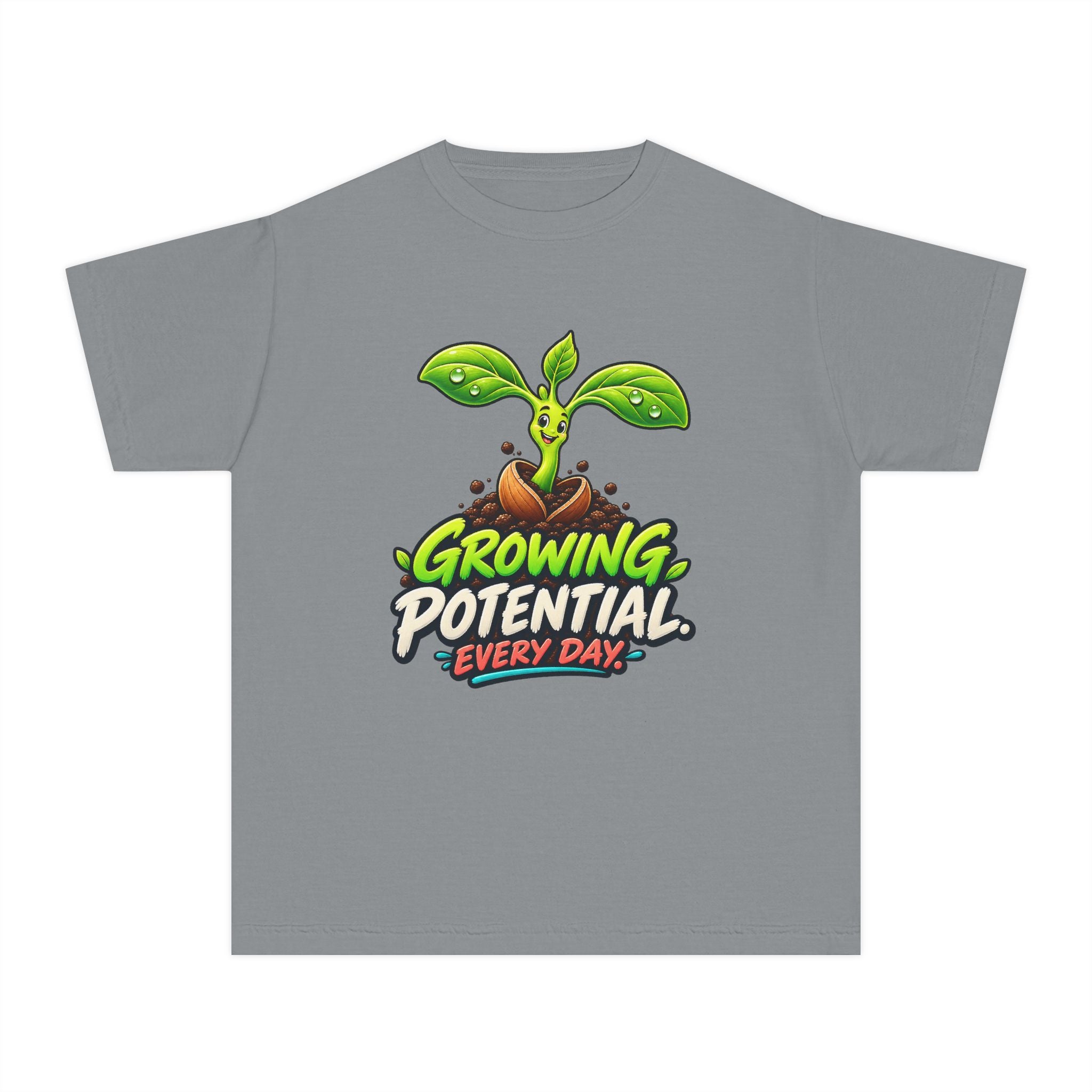 Youth Midweight Cotton Tee - Growing Seedling