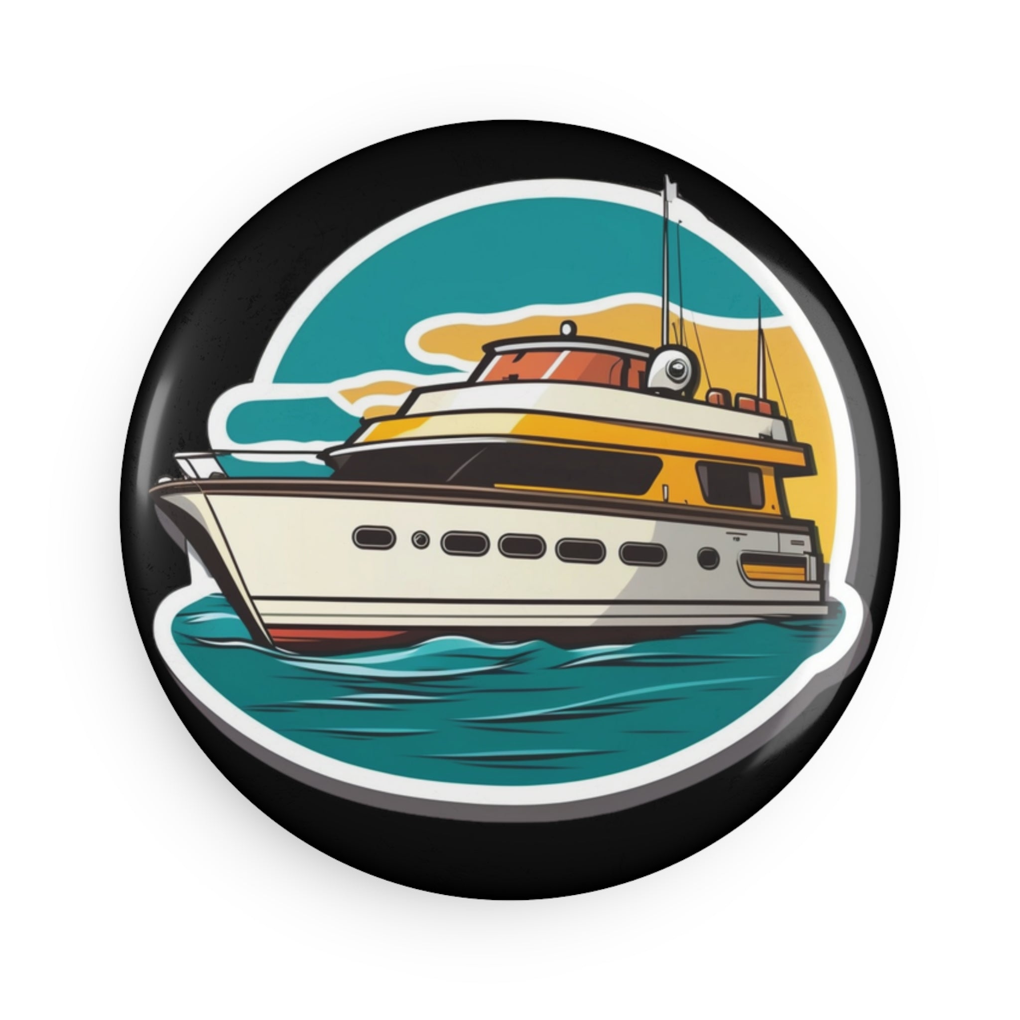 Button Magnet, Round (1 & 10 pcs) - Dump Truck