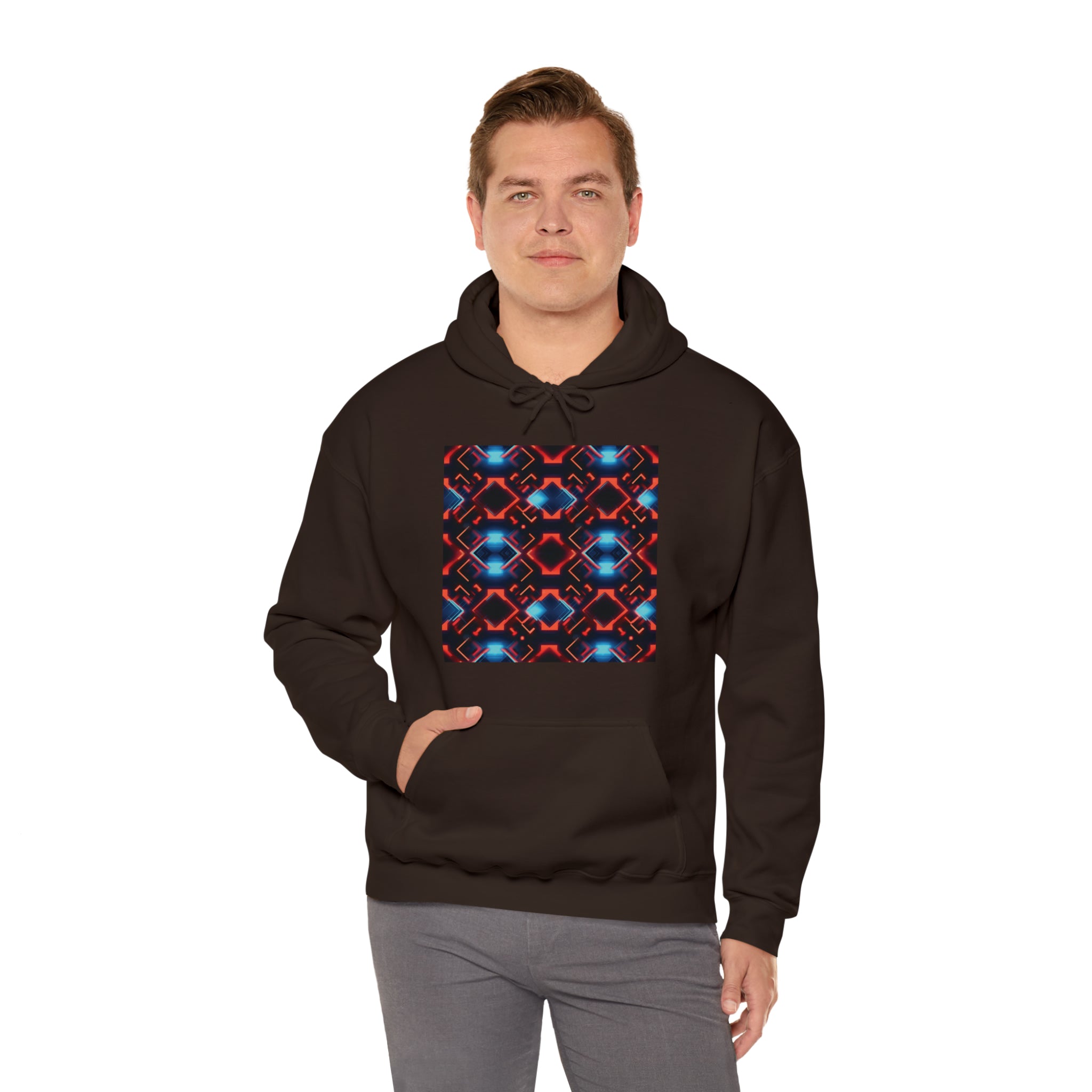 Unisex Heavy Blend™ Hooded Sweatshirt - Abstract Neon Designs 07