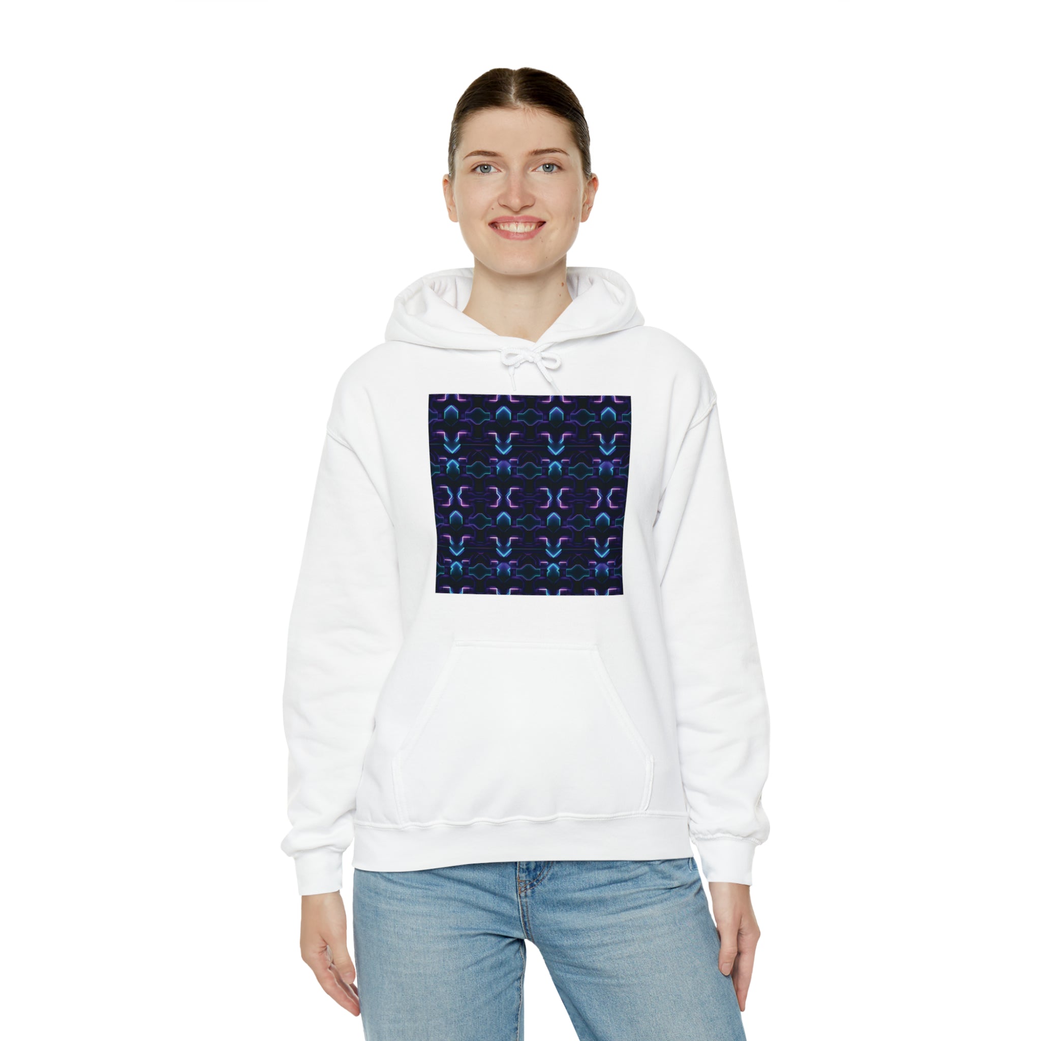 Unisex Heavy Blend™ Hooded Sweatshirt - Abstract Neon Designs 06