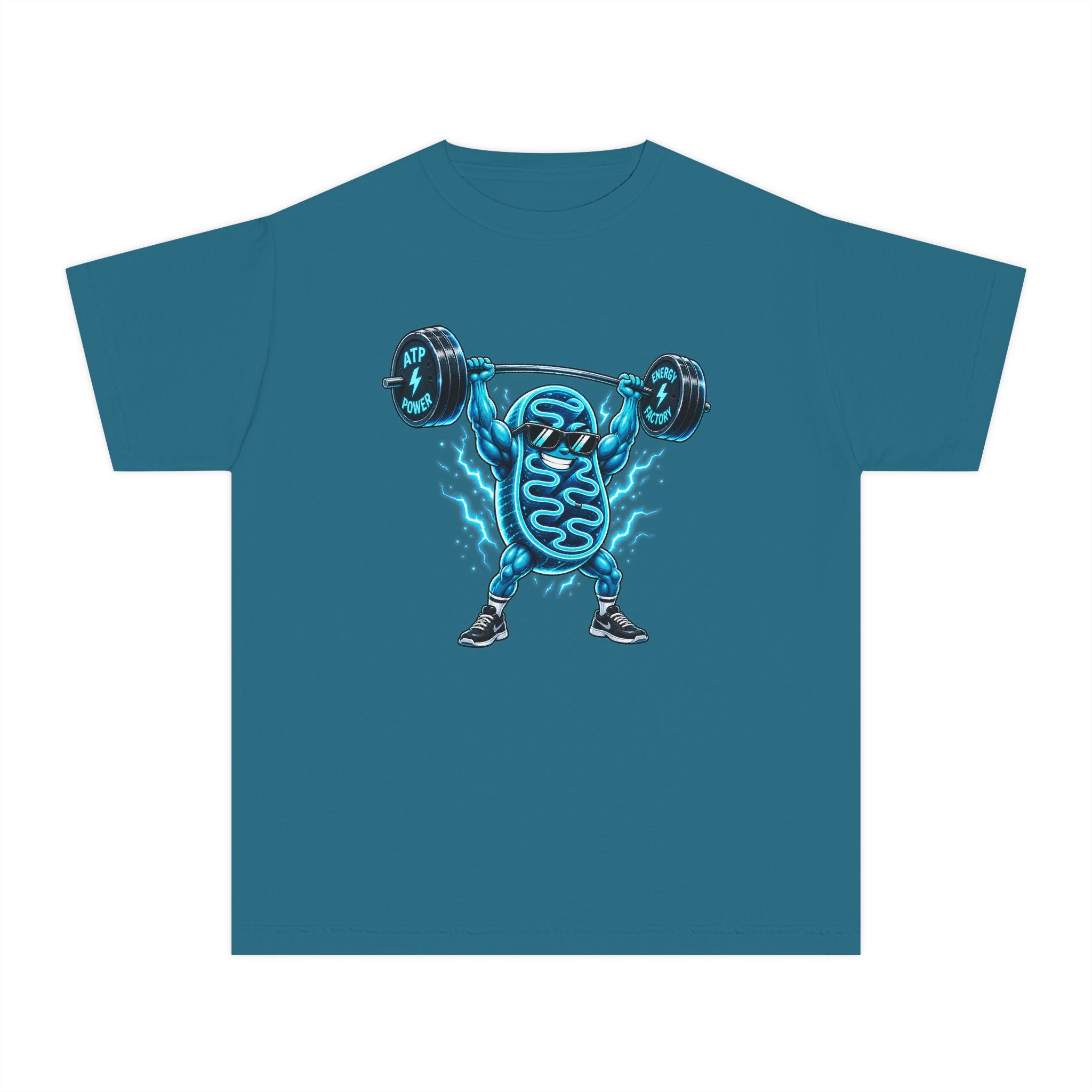 Youth Midweight Cotton Tee - Mitochondria Powerhouse