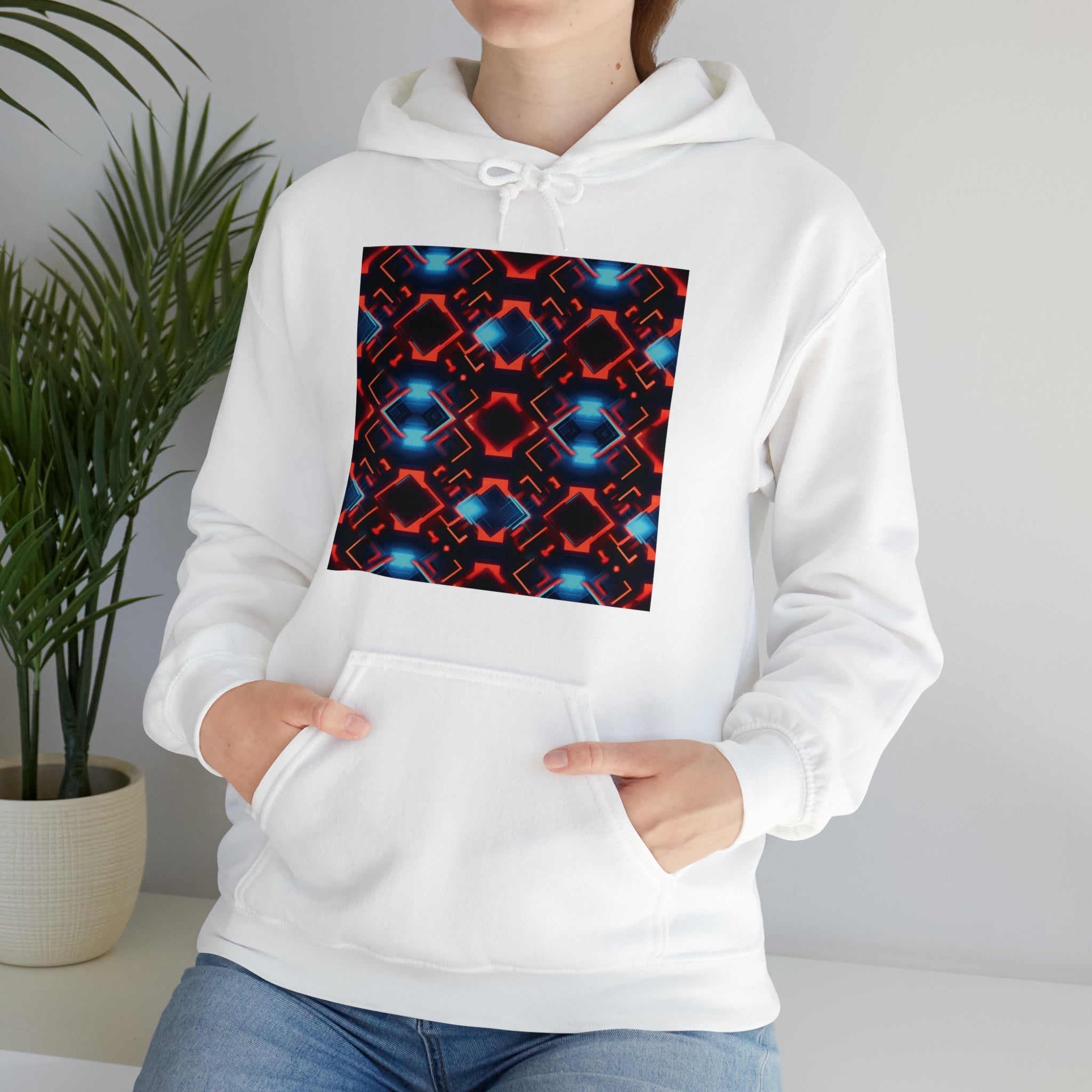 Unisex Heavy Blend™ Hooded Sweatshirt - Abstract Neon Designs 07