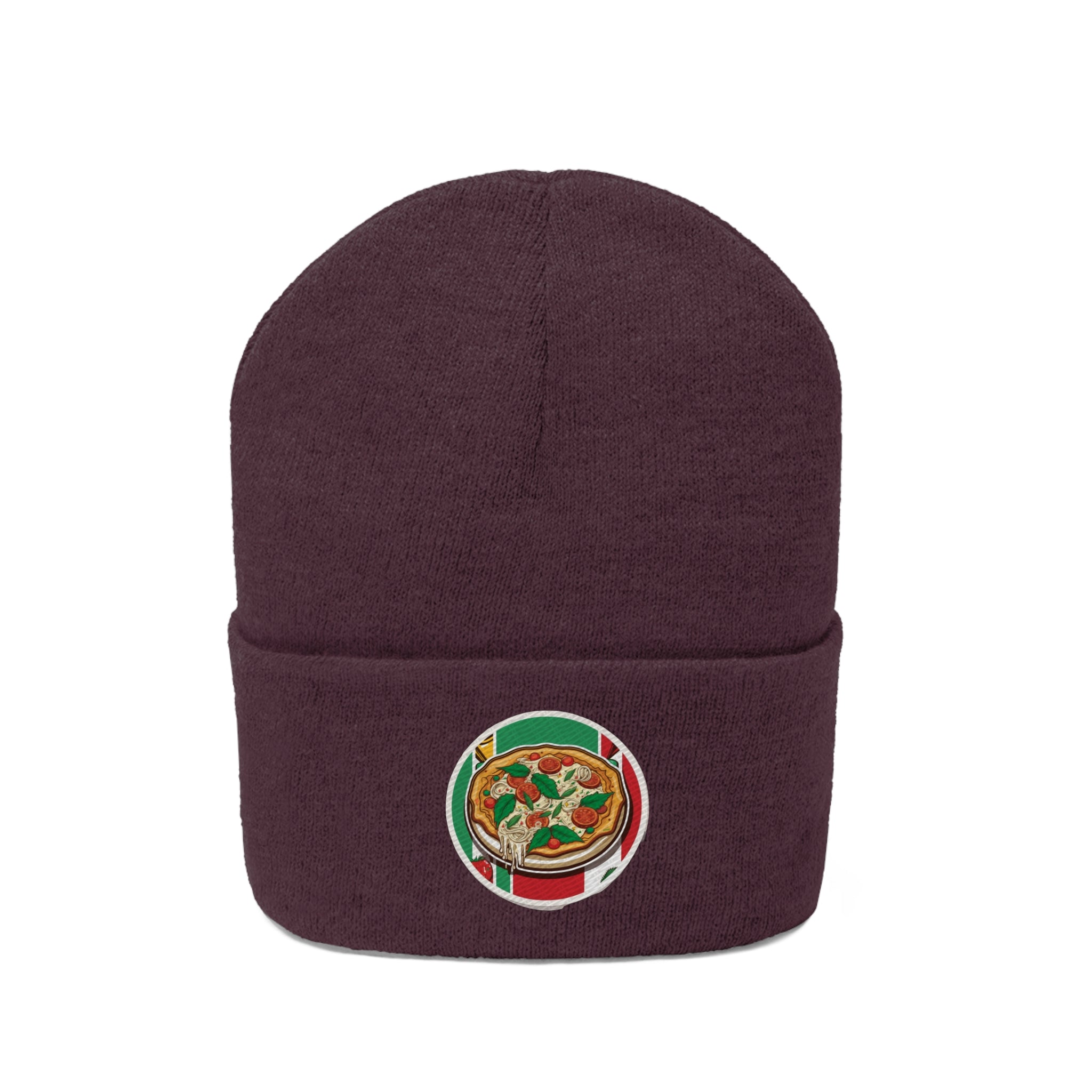 Knit Beanie - Pizza Pop Art 01