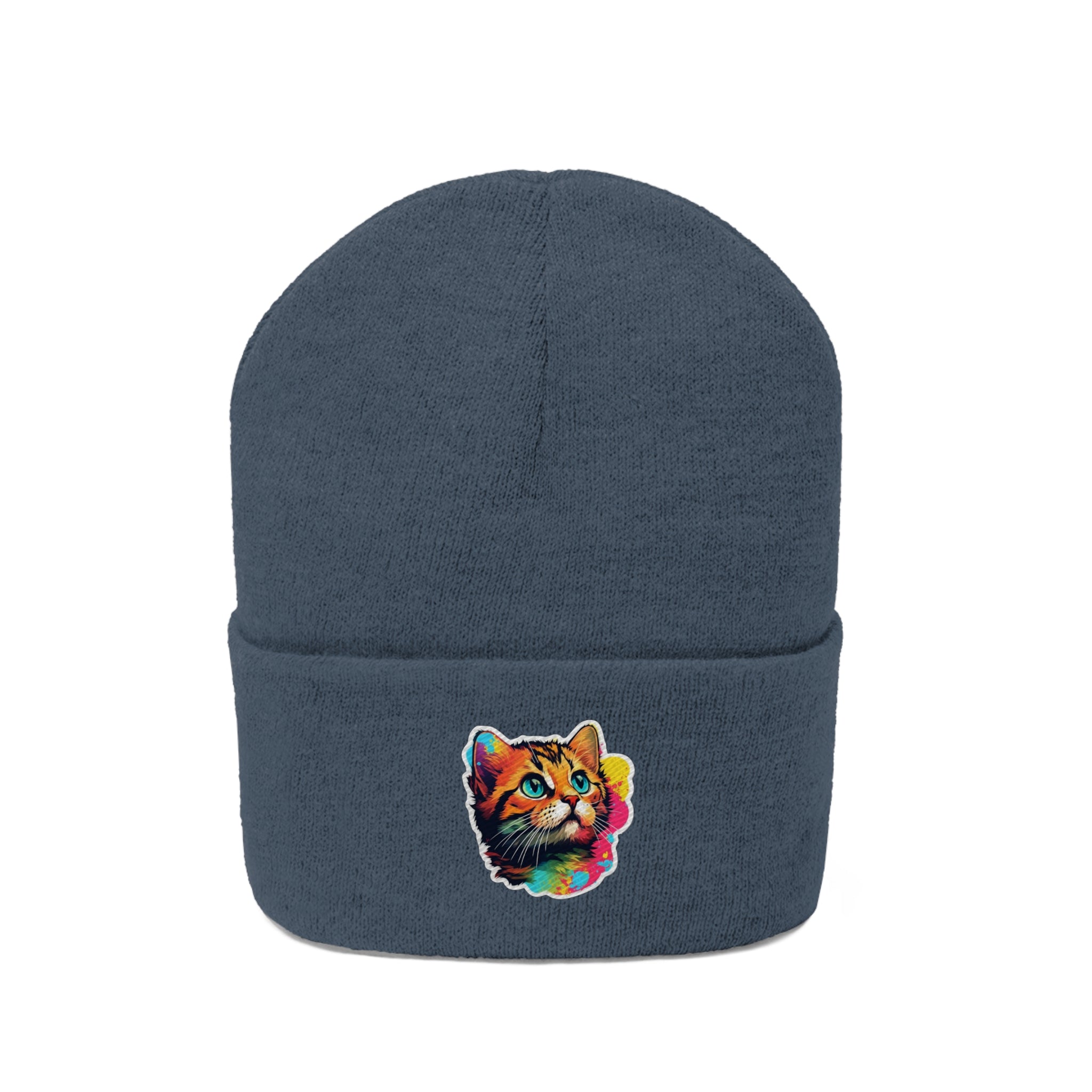 Knit Beanie - Kitten Pop Art 05