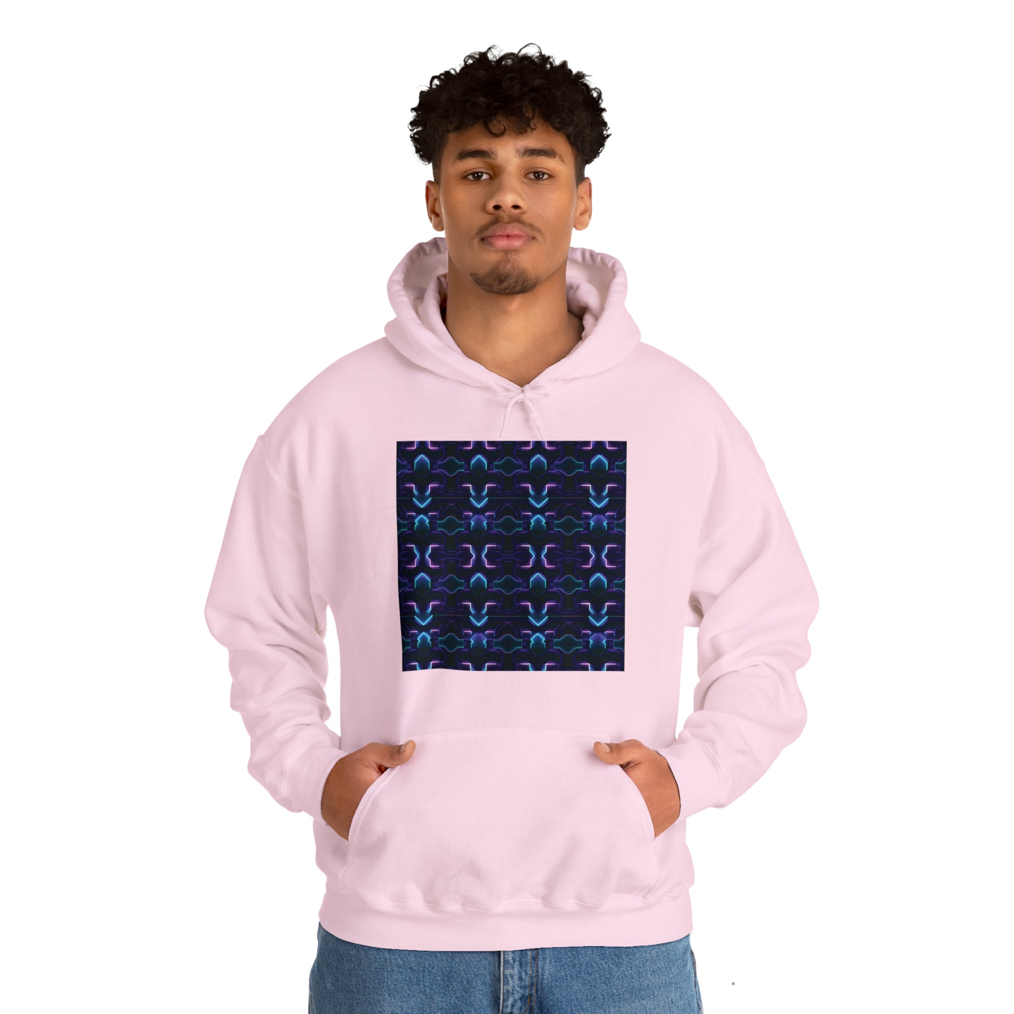 Unisex Heavy Blend™ Hooded Sweatshirt - Abstract Neon Designs 06