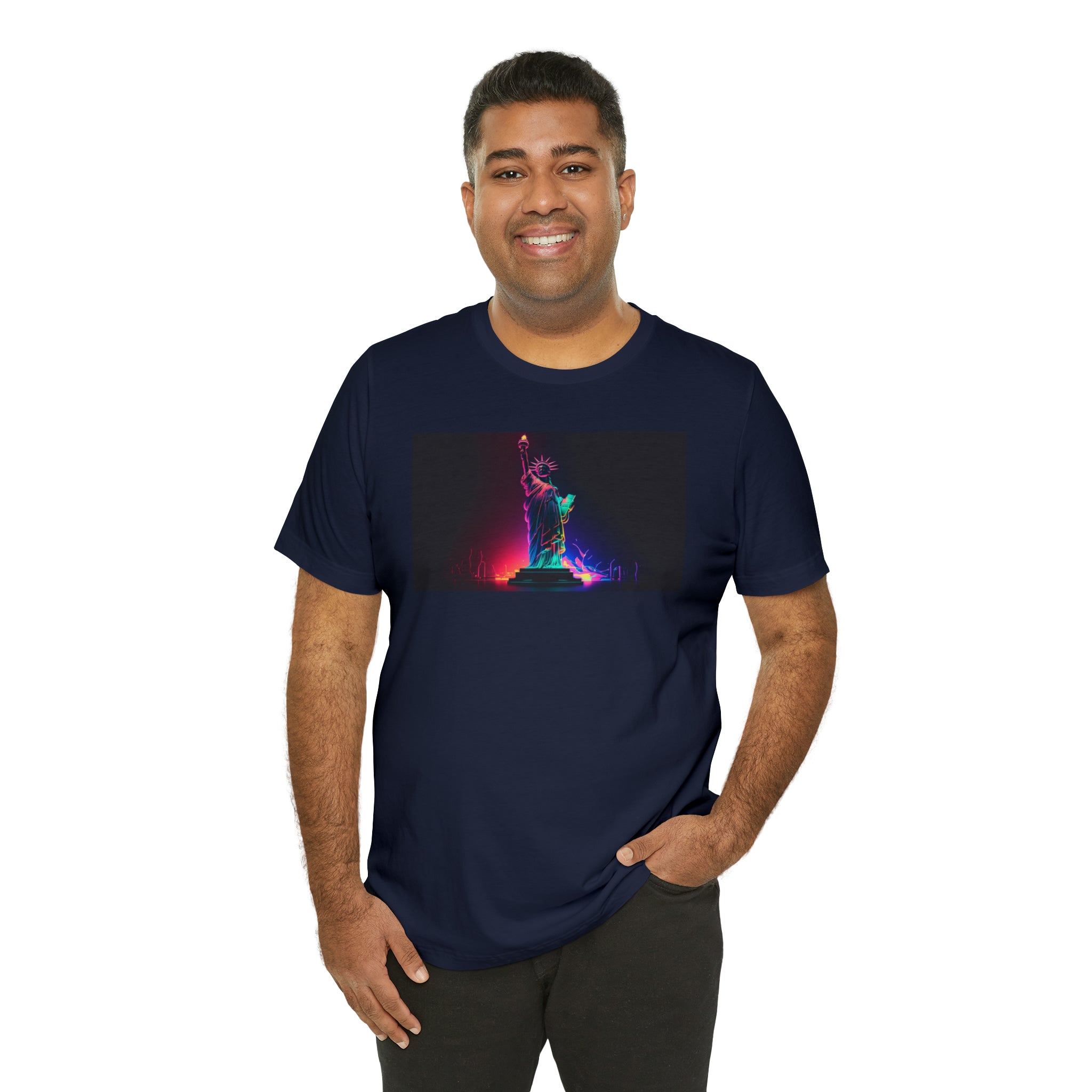 Unisex Jersey Short Sleeve Tee - Statue of Liberty, New York, USA