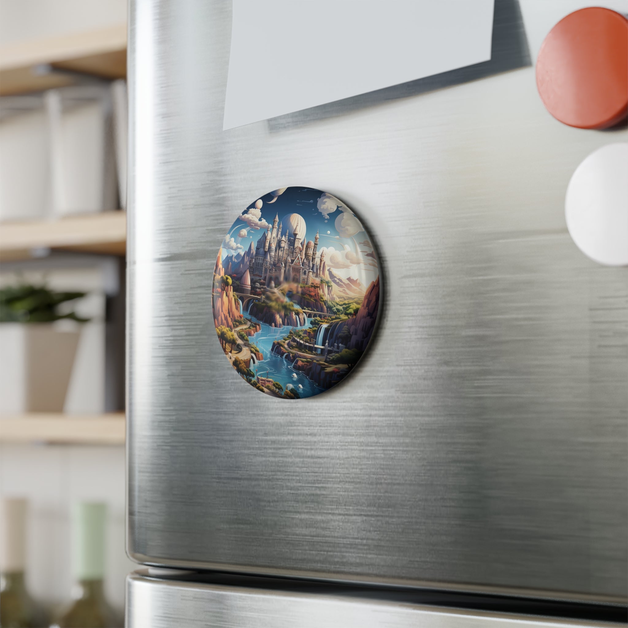 Button Magnet, Round (1 & 10 pcs) - Isometric City Designs 22