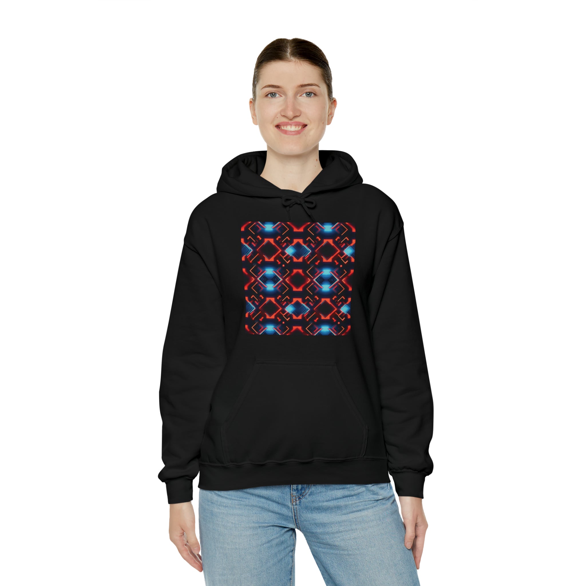 Unisex Heavy Blend™ Hooded Sweatshirt - Abstract Neon Designs 07