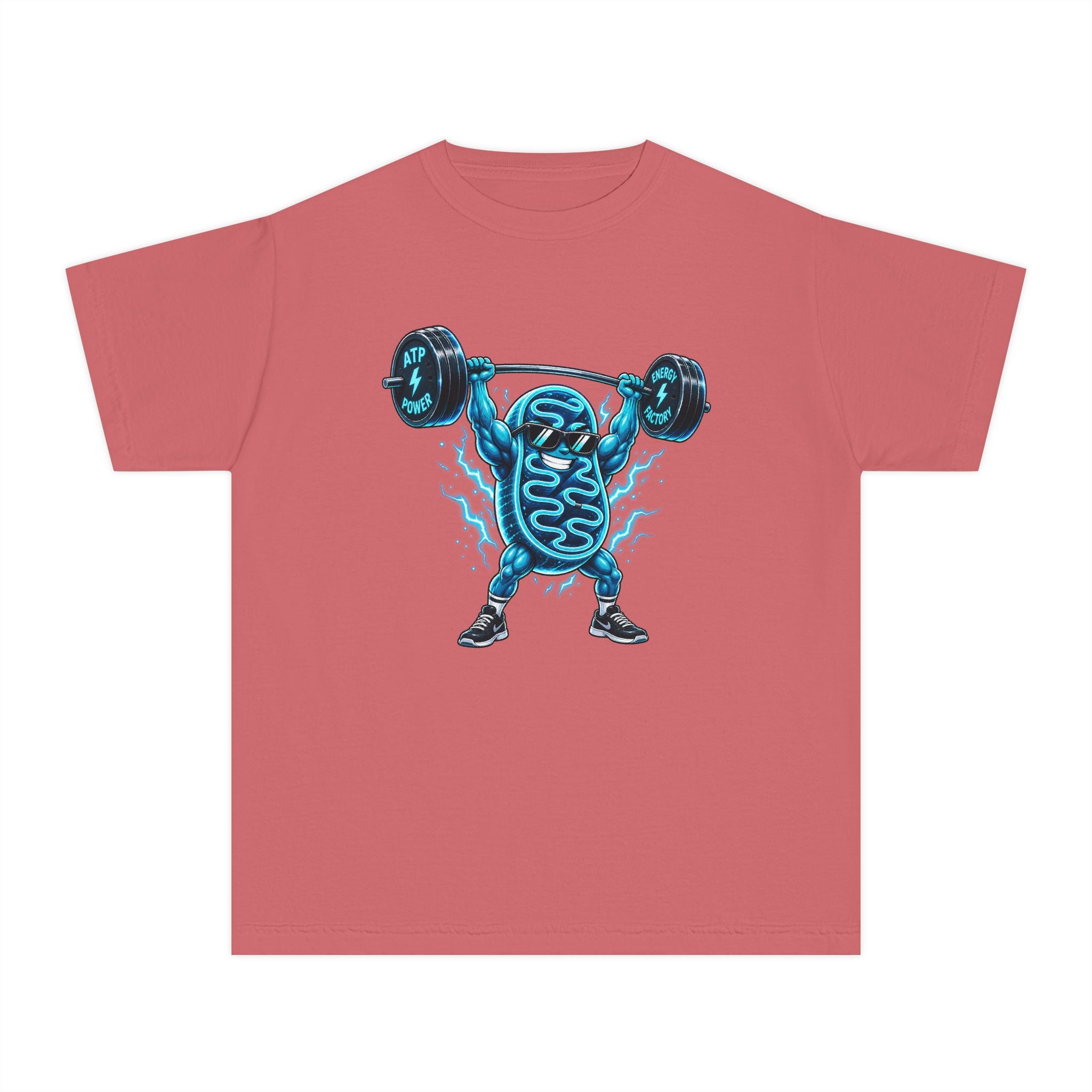 Youth Midweight Cotton Tee - Mitochondria Powerhouse