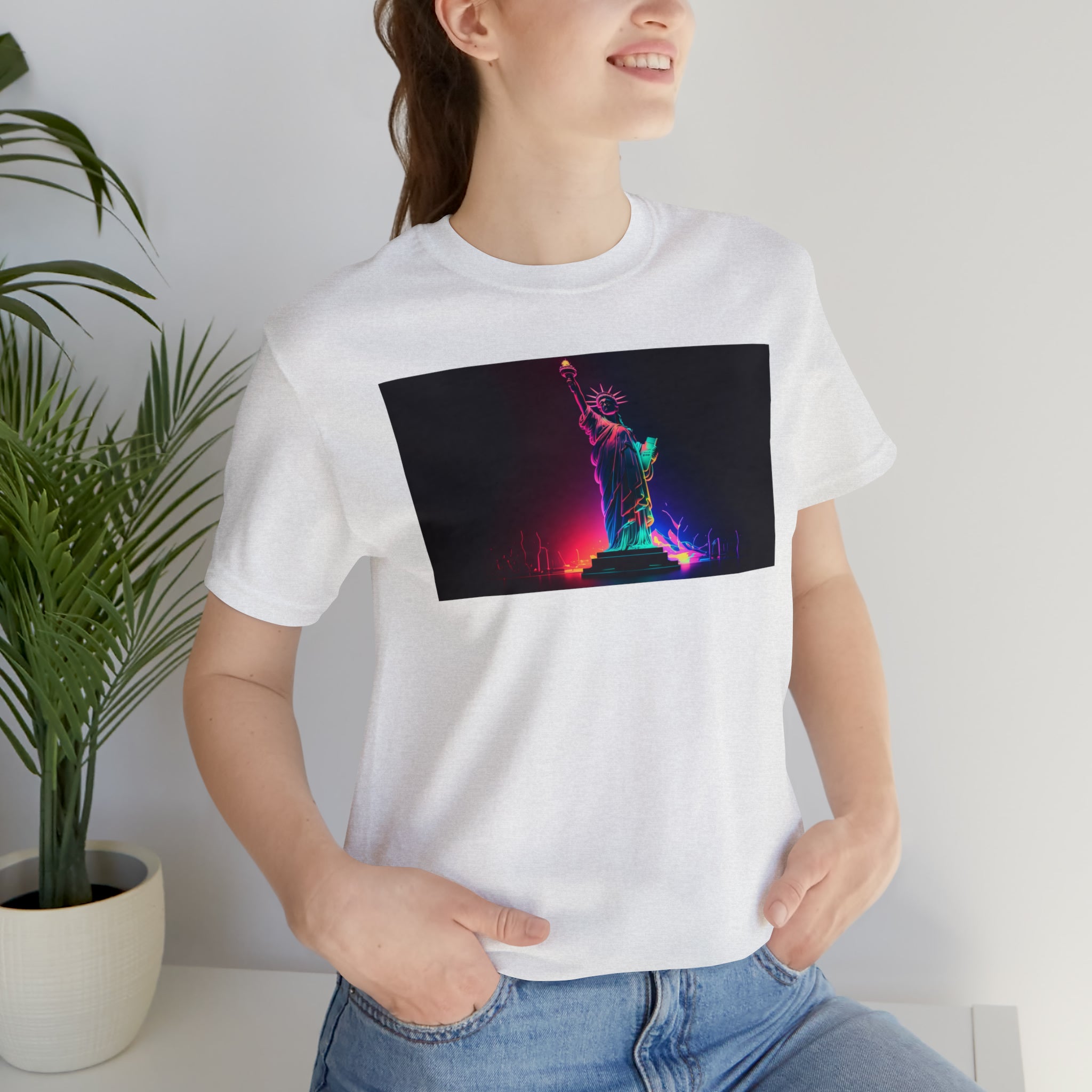 Unisex Jersey Short Sleeve Tee - Statue of Liberty, New York, USA
