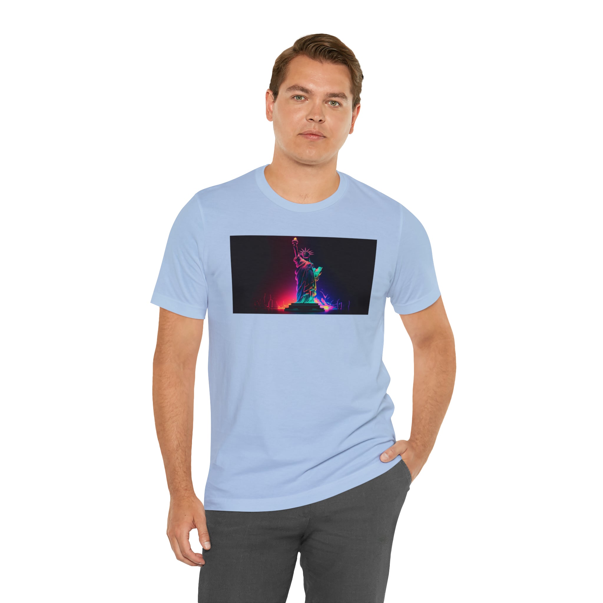 Unisex Jersey Short Sleeve Tee - Statue of Liberty, New York, USA