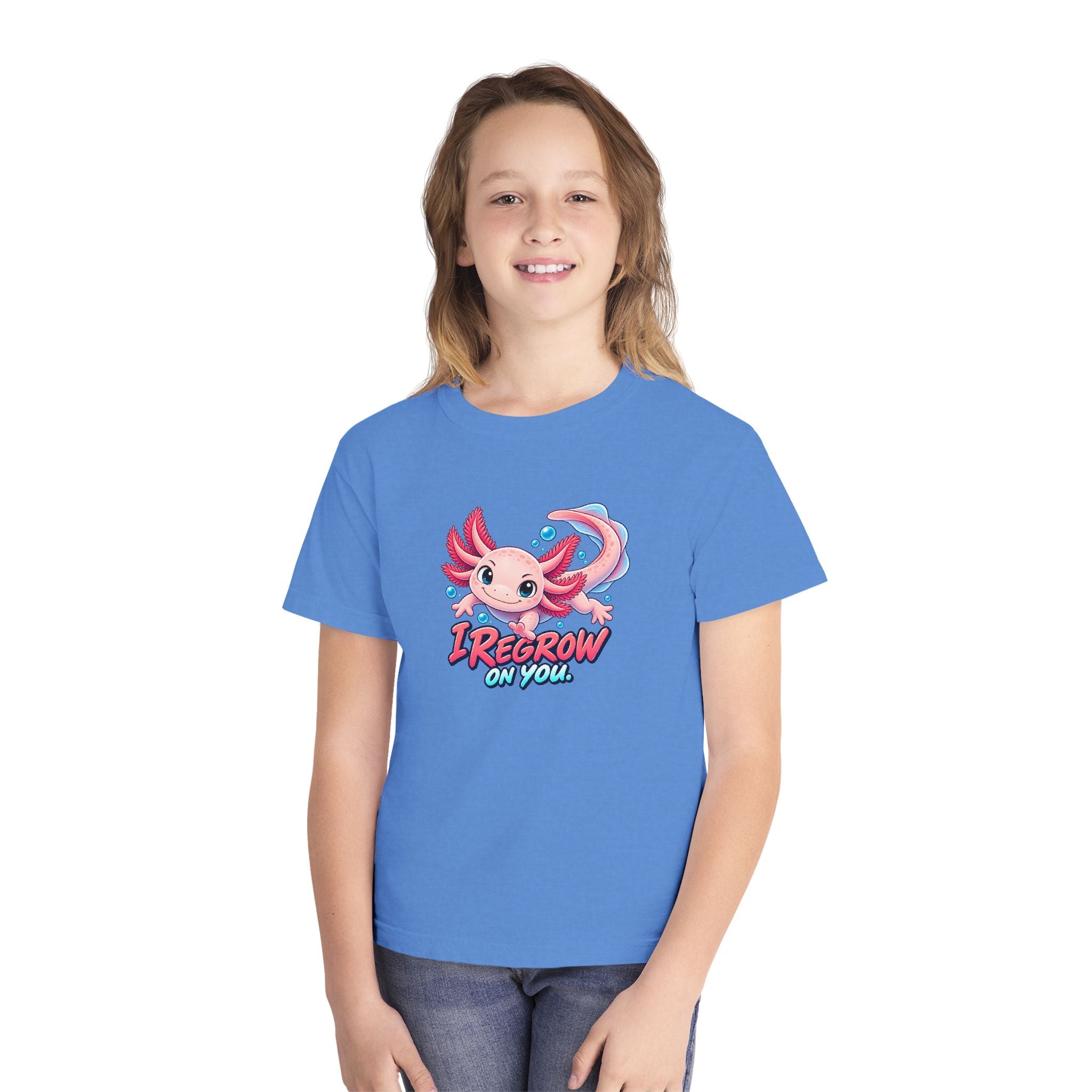 Youth Midweight Cotton Tee - Axolotl