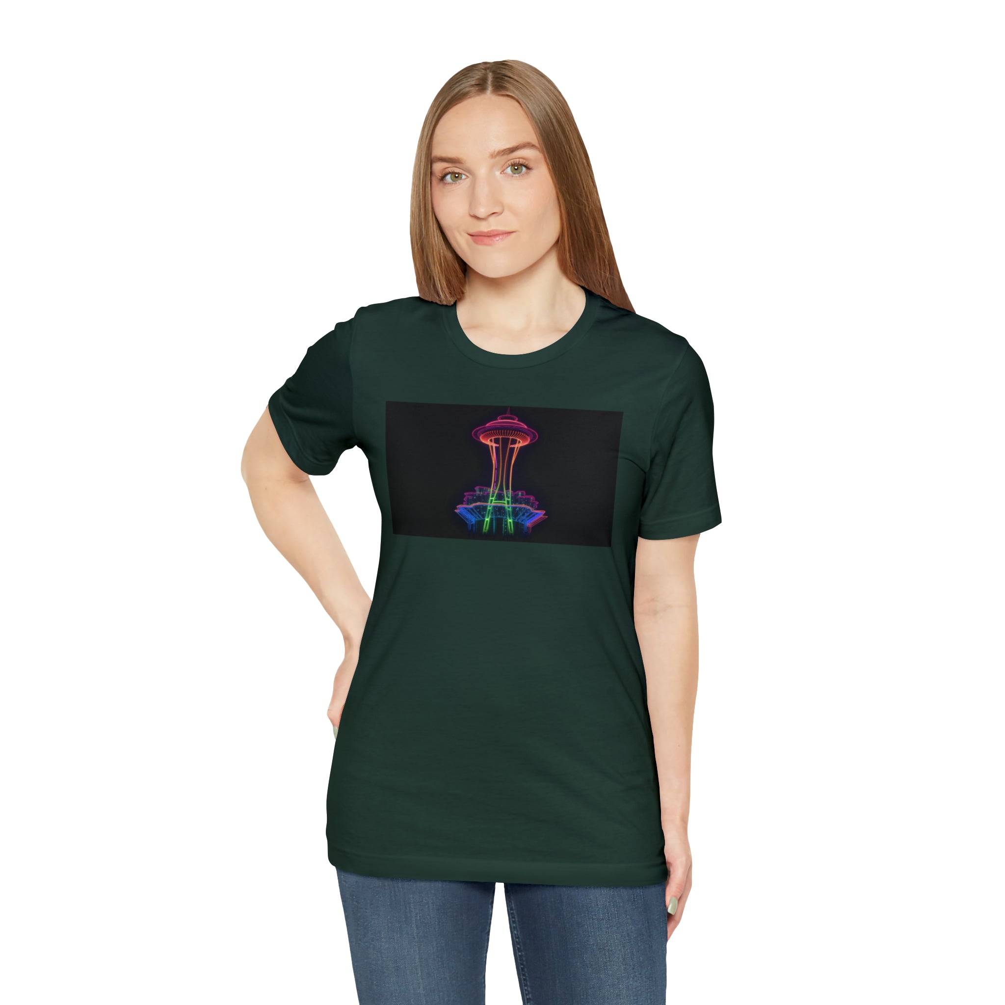 Unisex Jersey Short Sleeve Tee - Space Needle, Seattle, USA