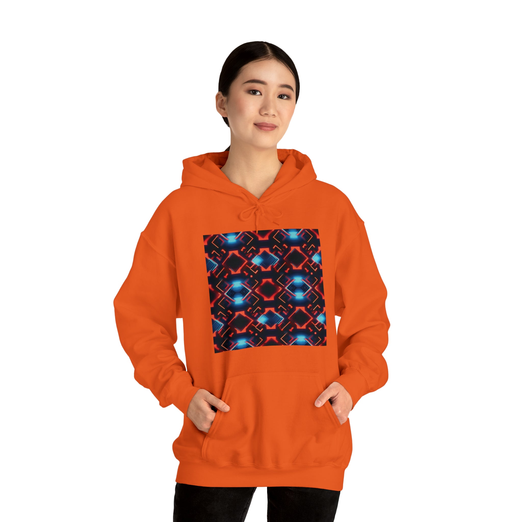 Unisex Heavy Blend™ Hooded Sweatshirt - Abstract Neon Designs 07