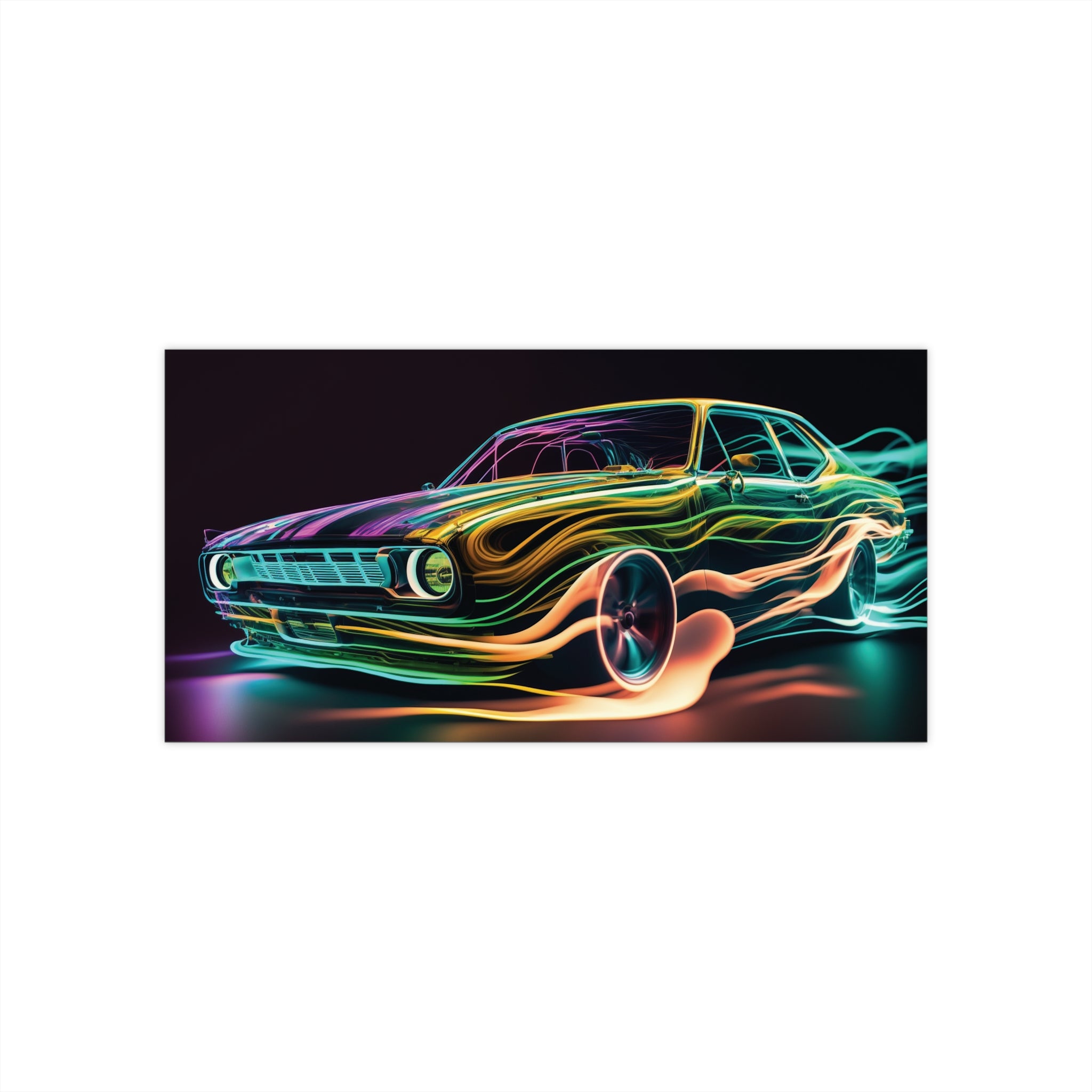 Bumper Stickers - Neon Car Design 03