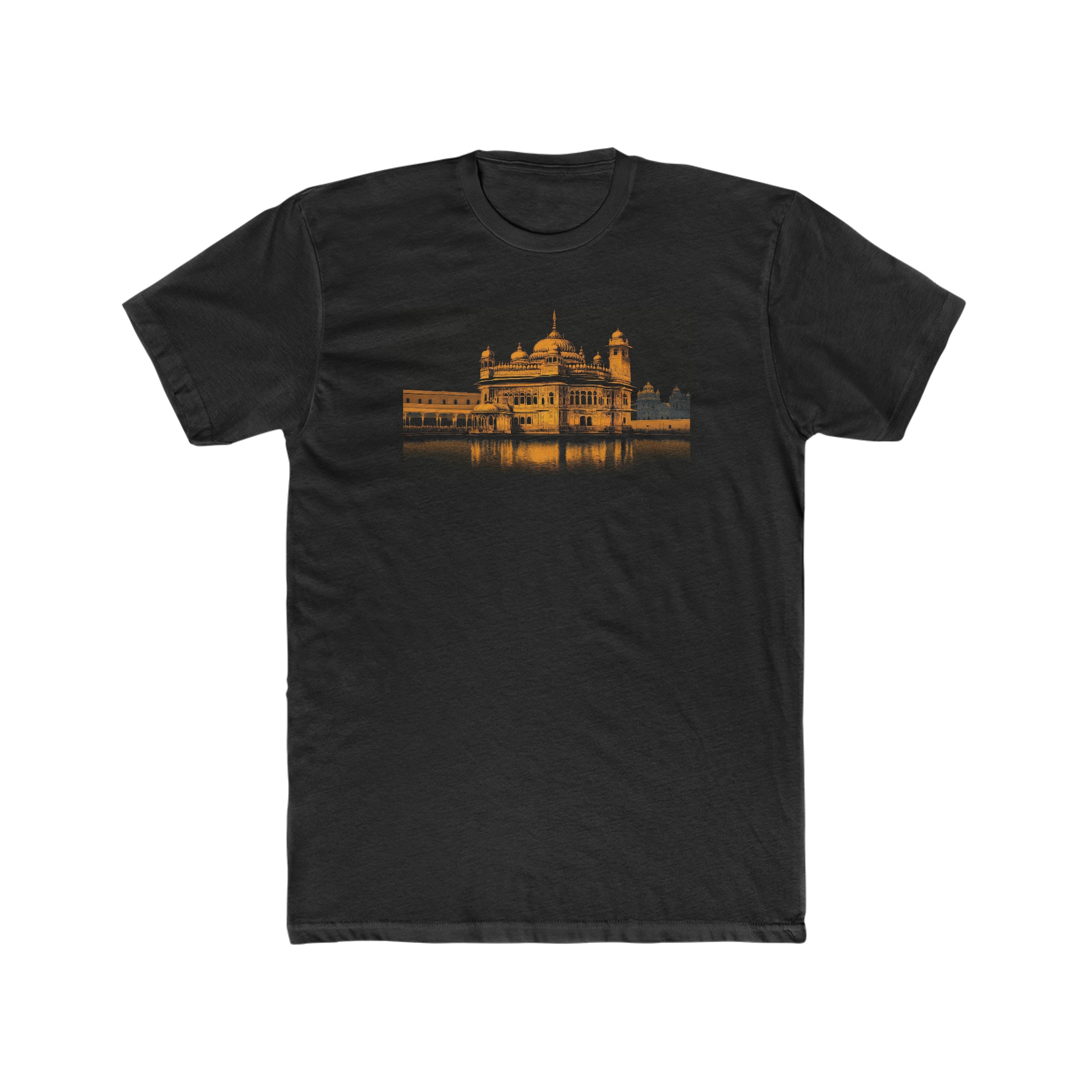 Men's Cotton Crew Tee - Fantasy Art - Golden Temple