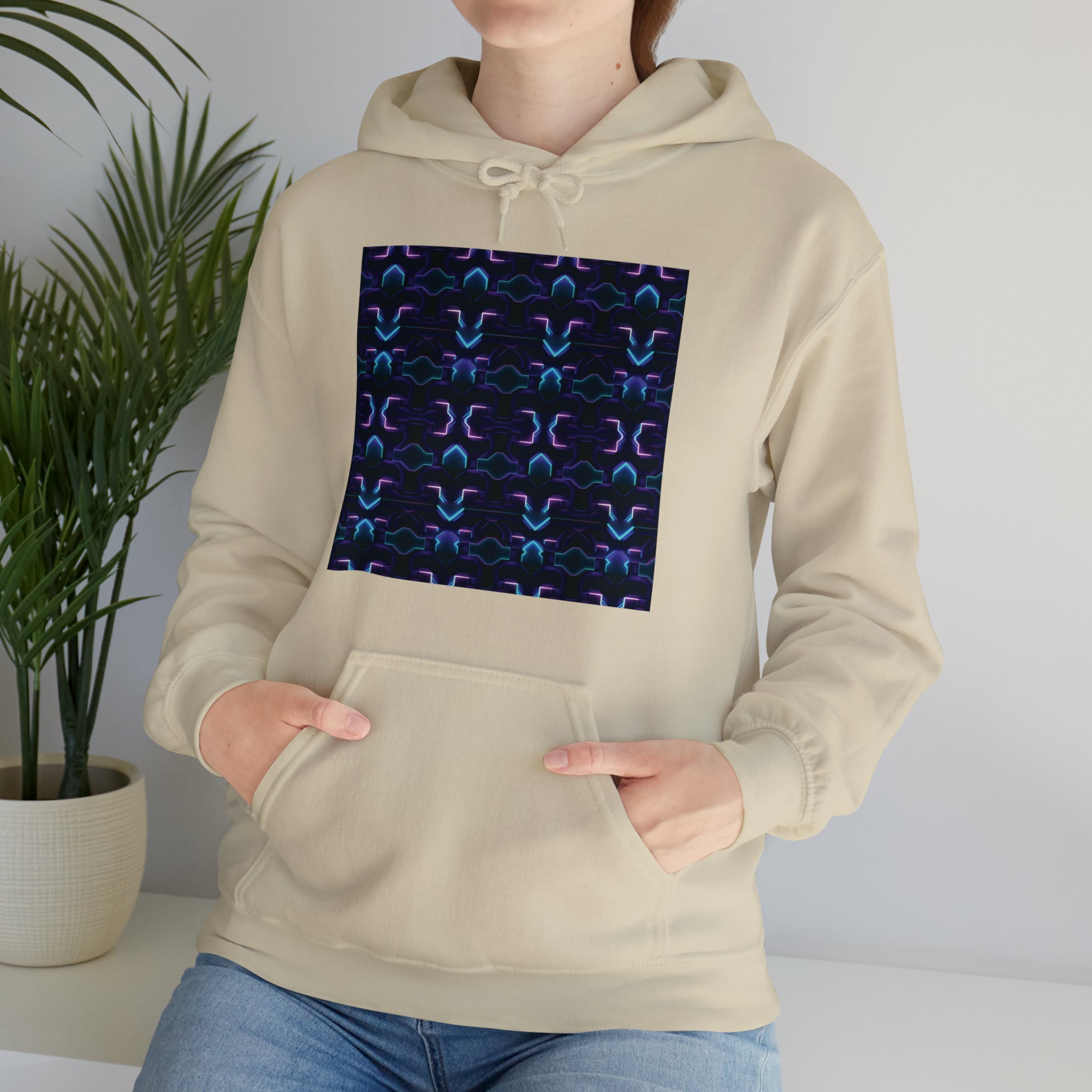 Unisex Heavy Blend™ Hooded Sweatshirt - Abstract Neon Designs 06