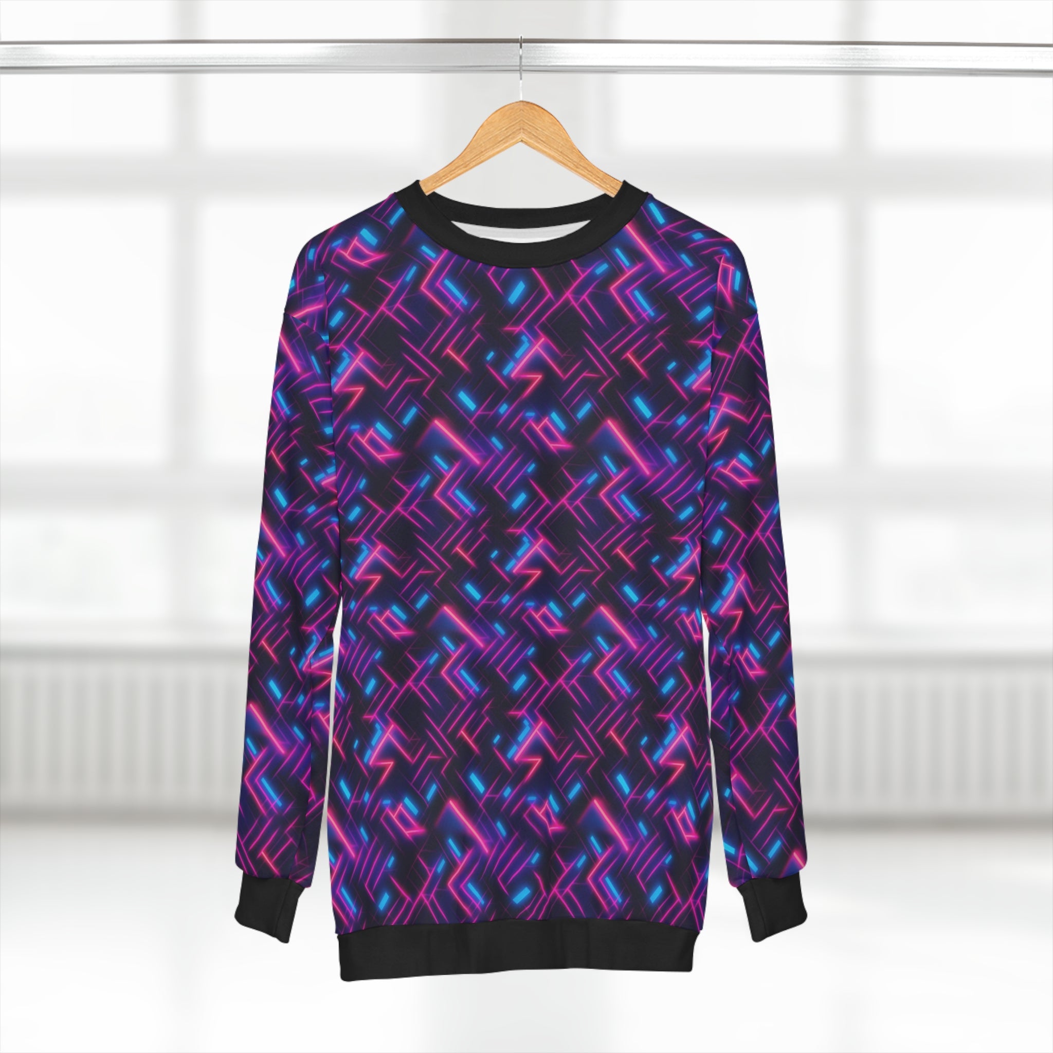 Unisex Sweatshirt (AOP) - Seamless Synthwave Designs 01