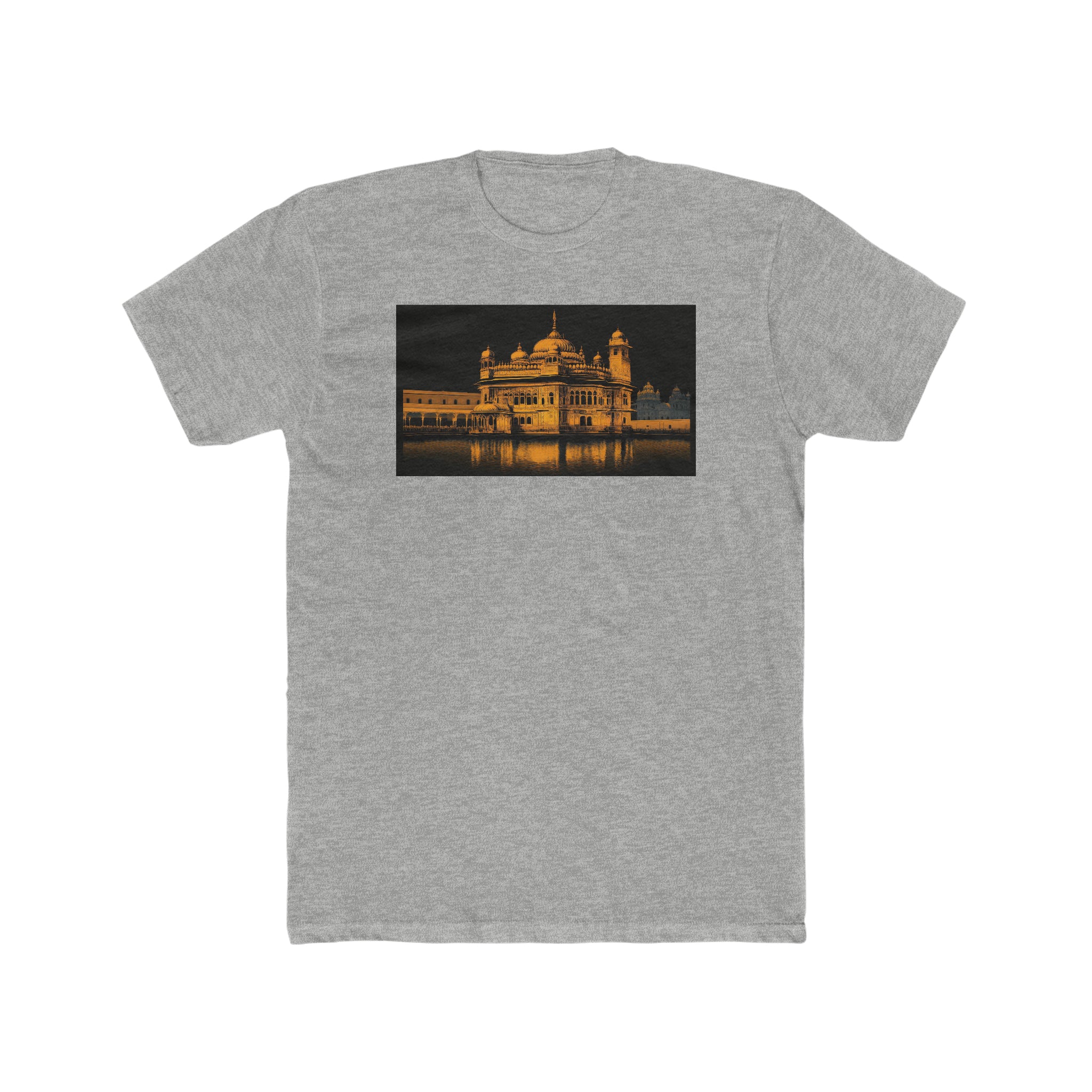 Men's Cotton Crew Tee - Fantasy Art - Golden Temple