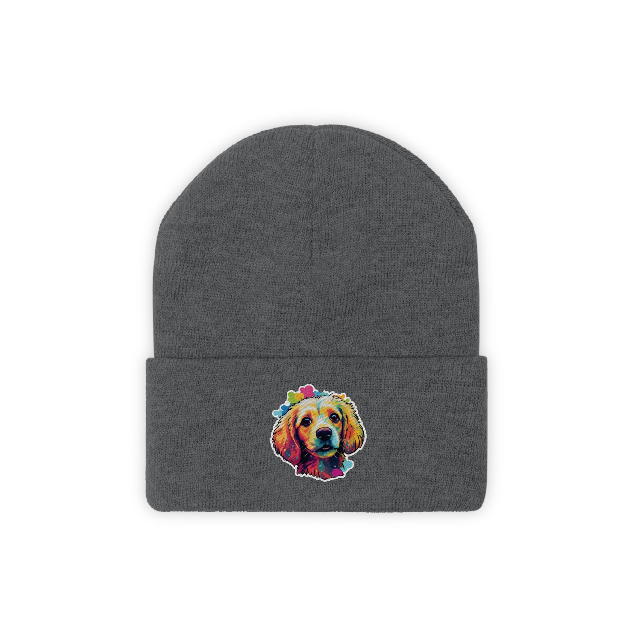 Knit Beanie - Puppy Pop Art 07