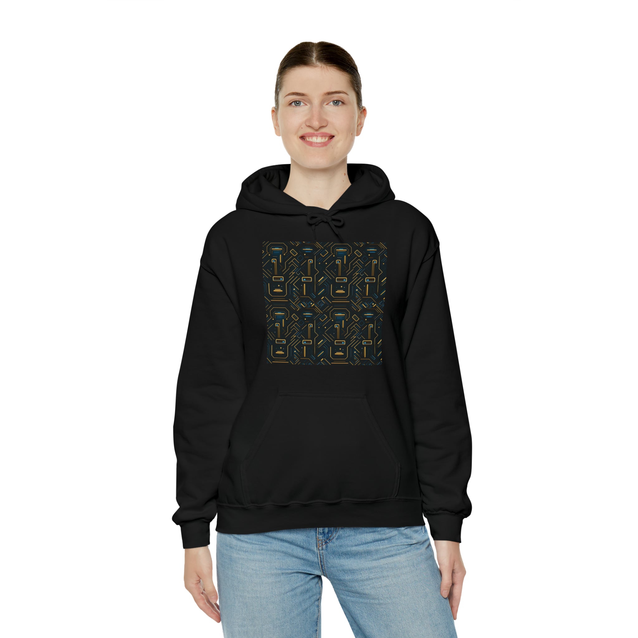 Unisex Heavy Blend™ Hooded Sweatshirt - Abstract Neon Designs 05
