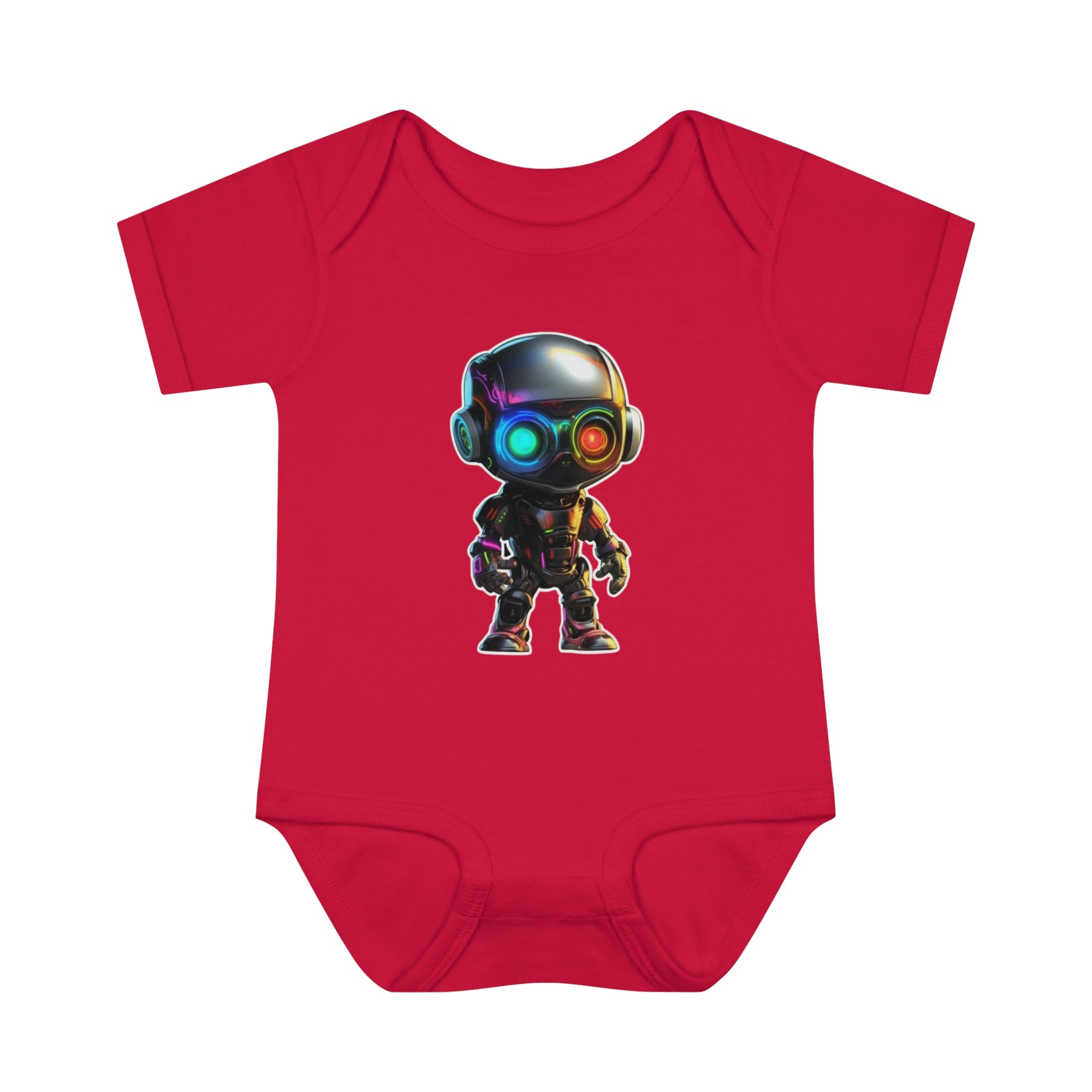 Infant Baby Rib Bodysuit - Byte, Robot Pop Art 06