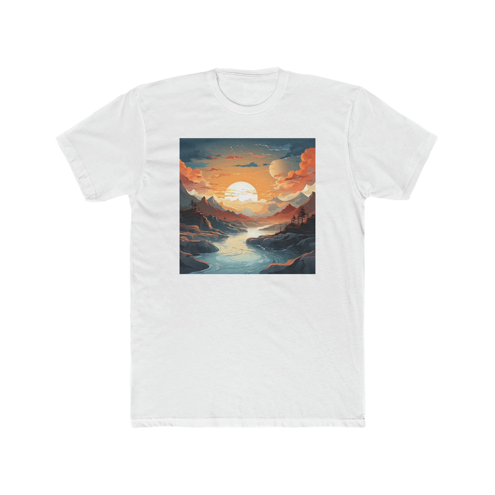 Men's Cotton Crew Tee - Vector Art Design 38