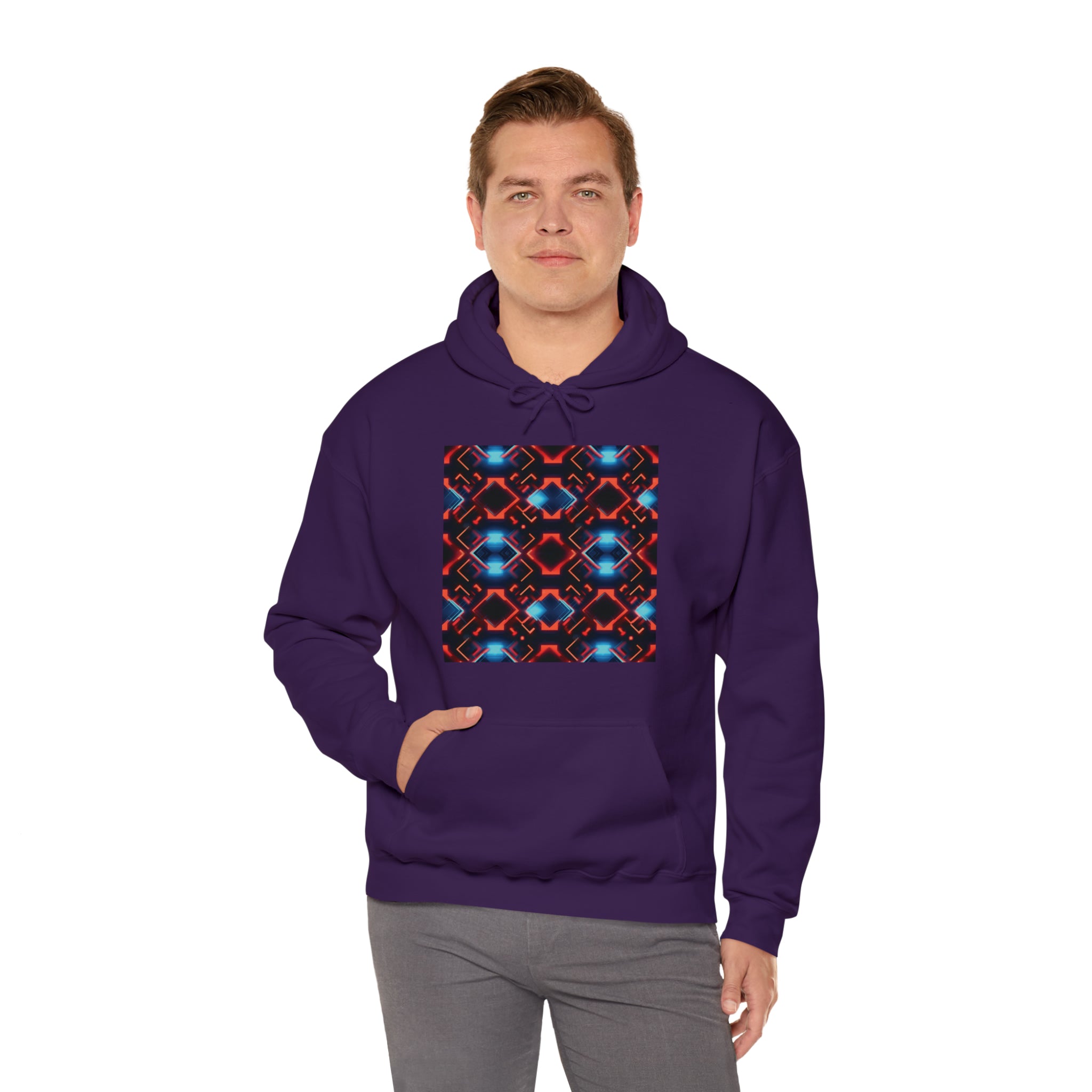 Unisex Heavy Blend™ Hooded Sweatshirt - Abstract Neon Designs 07