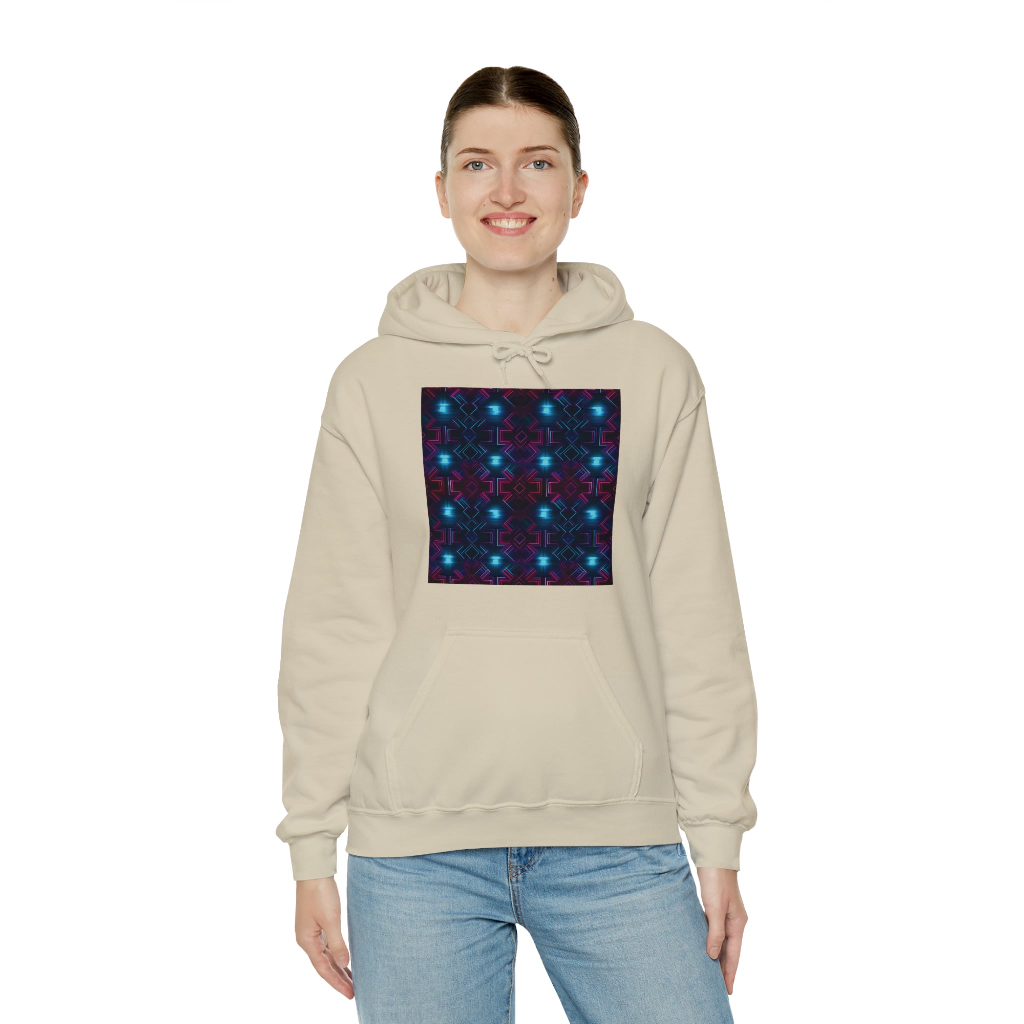 Unisex Heavy Blend™ Hooded Sweatshirt - Abstract Neon Designs 01