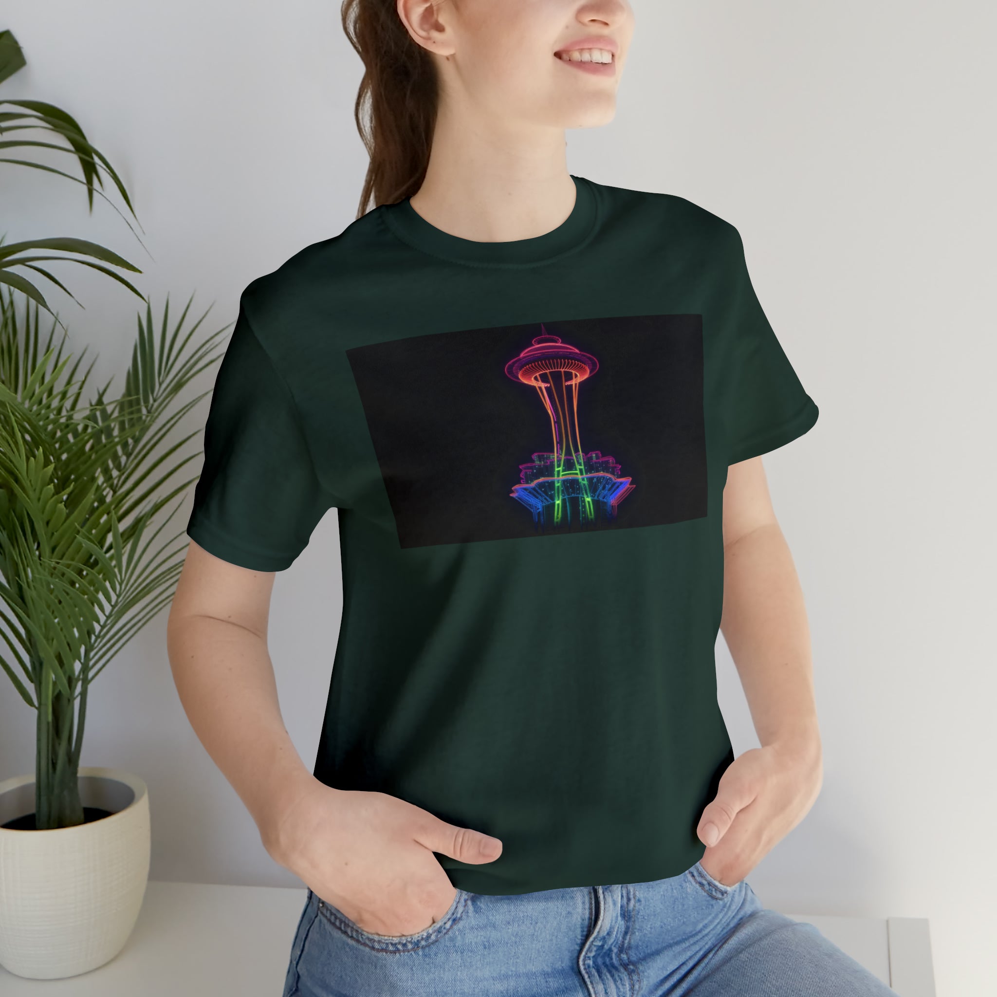 Unisex Jersey Short Sleeve Tee - Space Needle, Seattle, USA