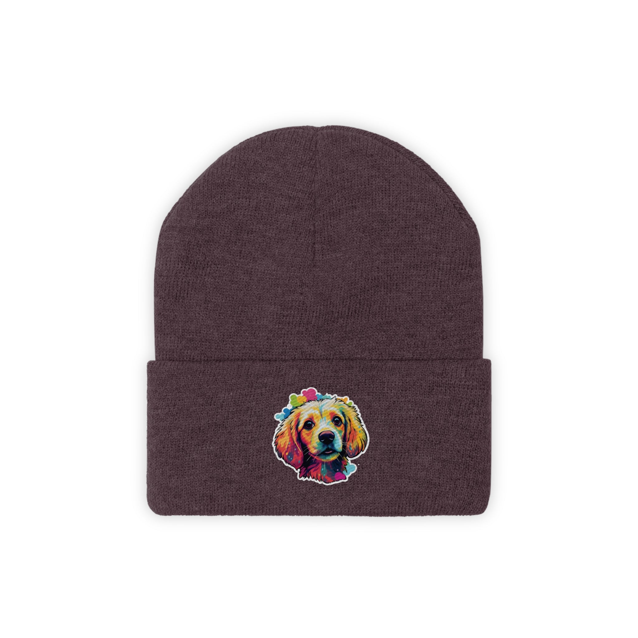 Knit Beanie - Puppy Pop Art 07