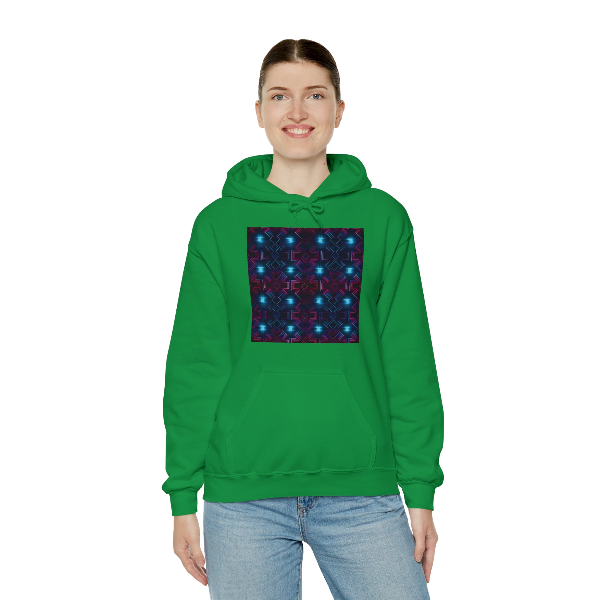 Unisex Heavy Blend™ Hooded Sweatshirt - Abstract Neon Designs 01