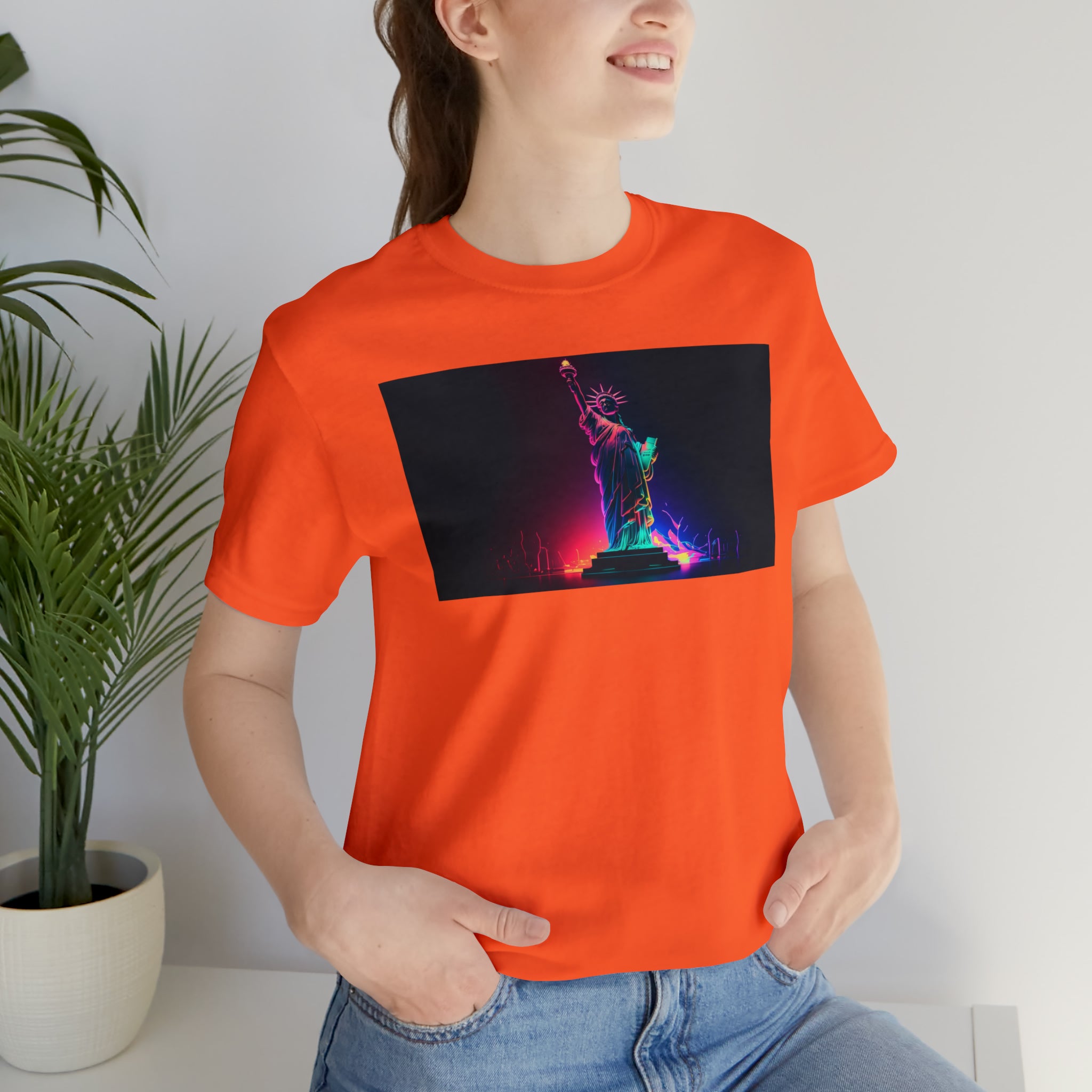 Unisex Jersey Short Sleeve Tee - Statue of Liberty, New York, USA