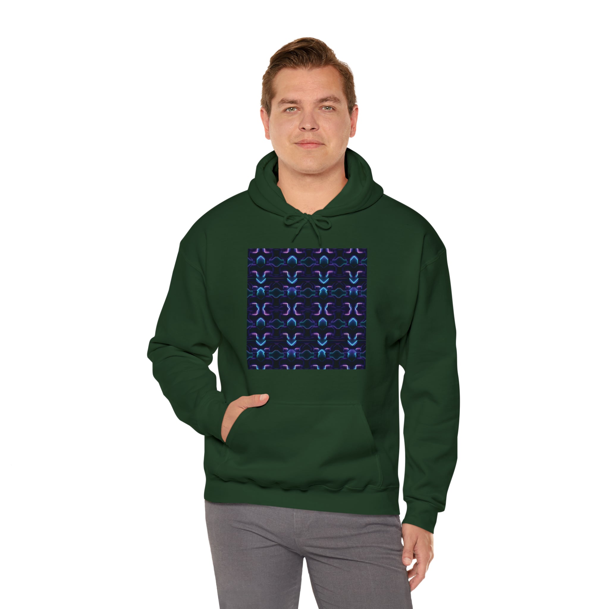 Unisex Heavy Blend™ Hooded Sweatshirt - Abstract Neon Designs 06