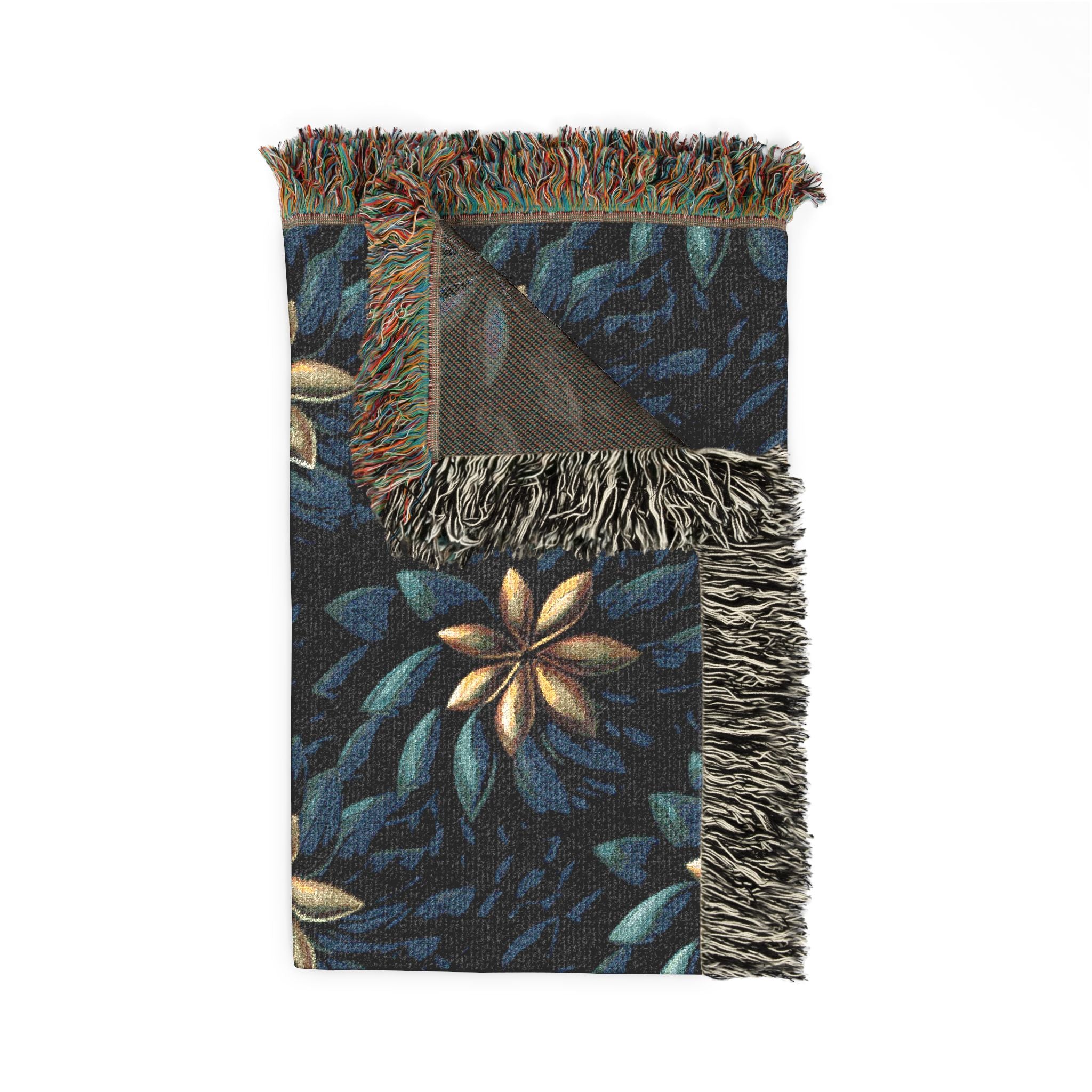Woven Throw Blanket — Reversible Cozy Check Pattern for Living Room & Cabin - Design 03