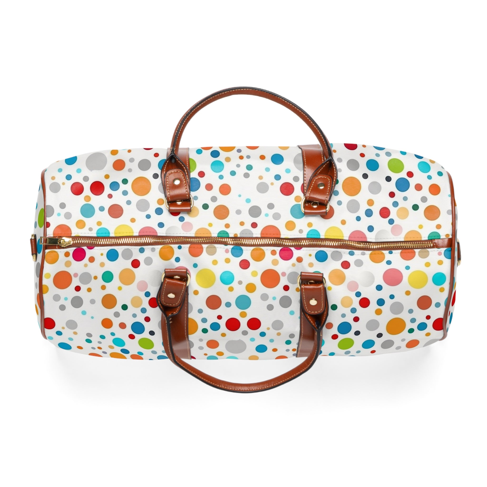 Waterproof Travel Bag (AOP) - Polka Dots Design 03