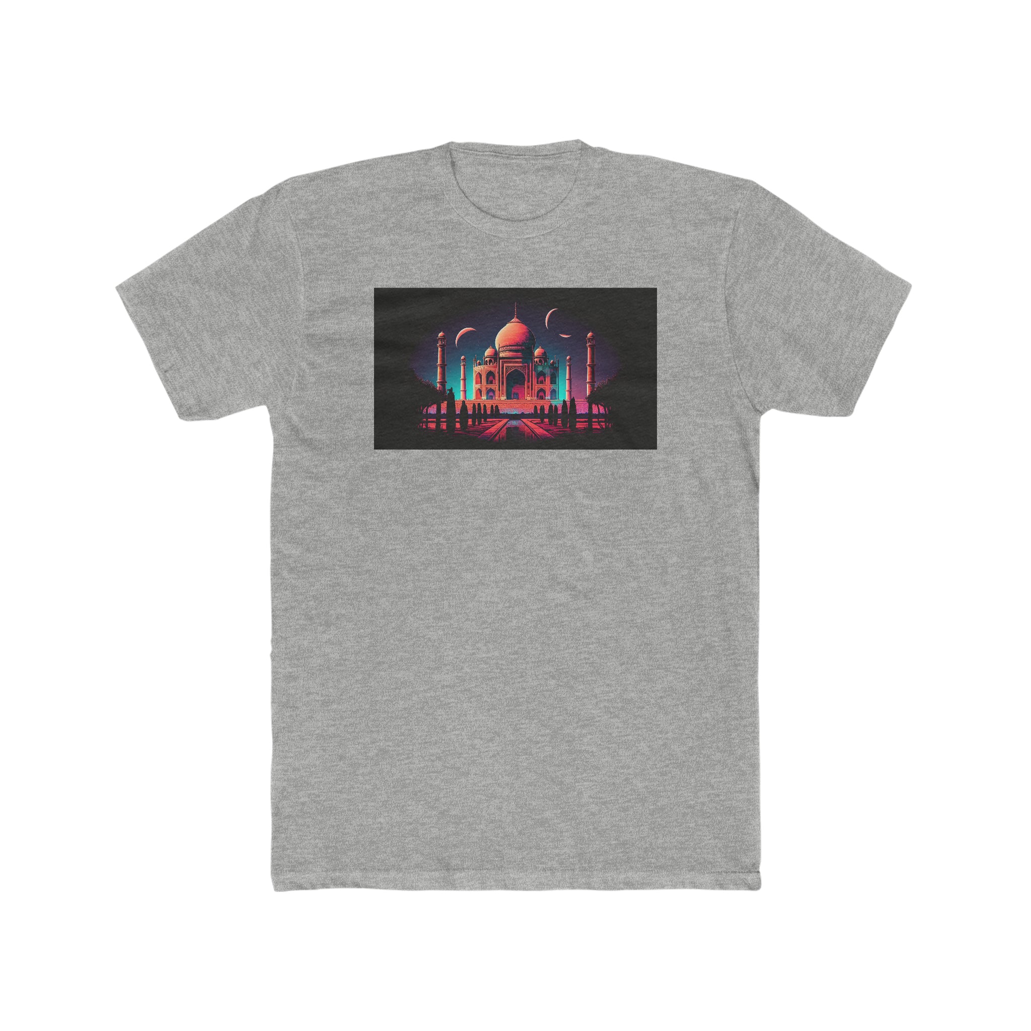 Men's Cotton Crew Tee - Fantasy Art - Taj Mahal