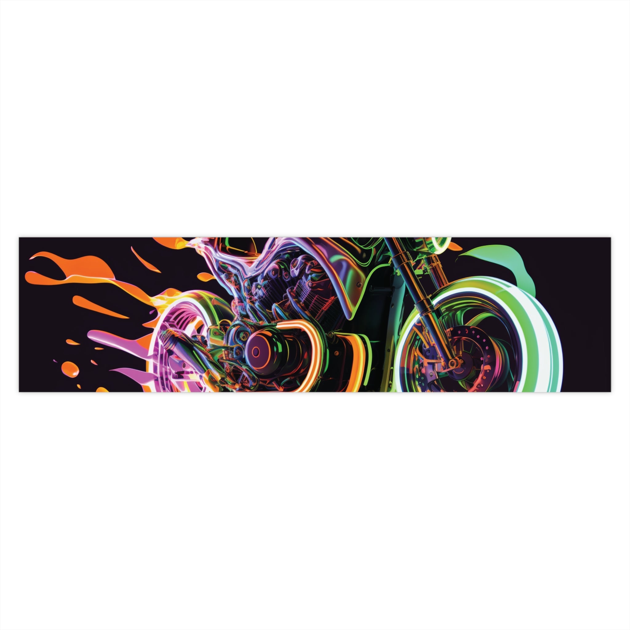 Bumper Stickers - Neon Motorcycle Design 06