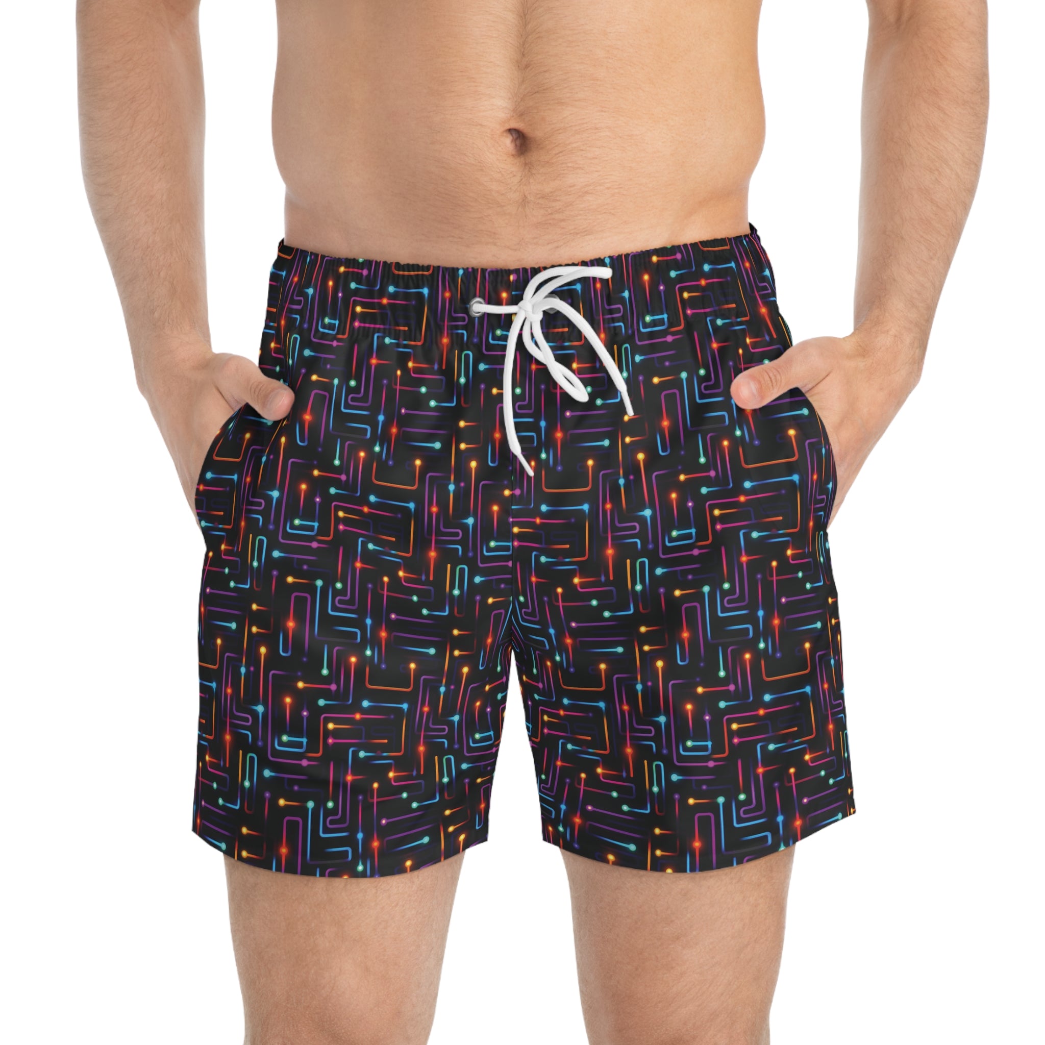 Swim Trunks (AOP) - Seamless Neon Designs 04