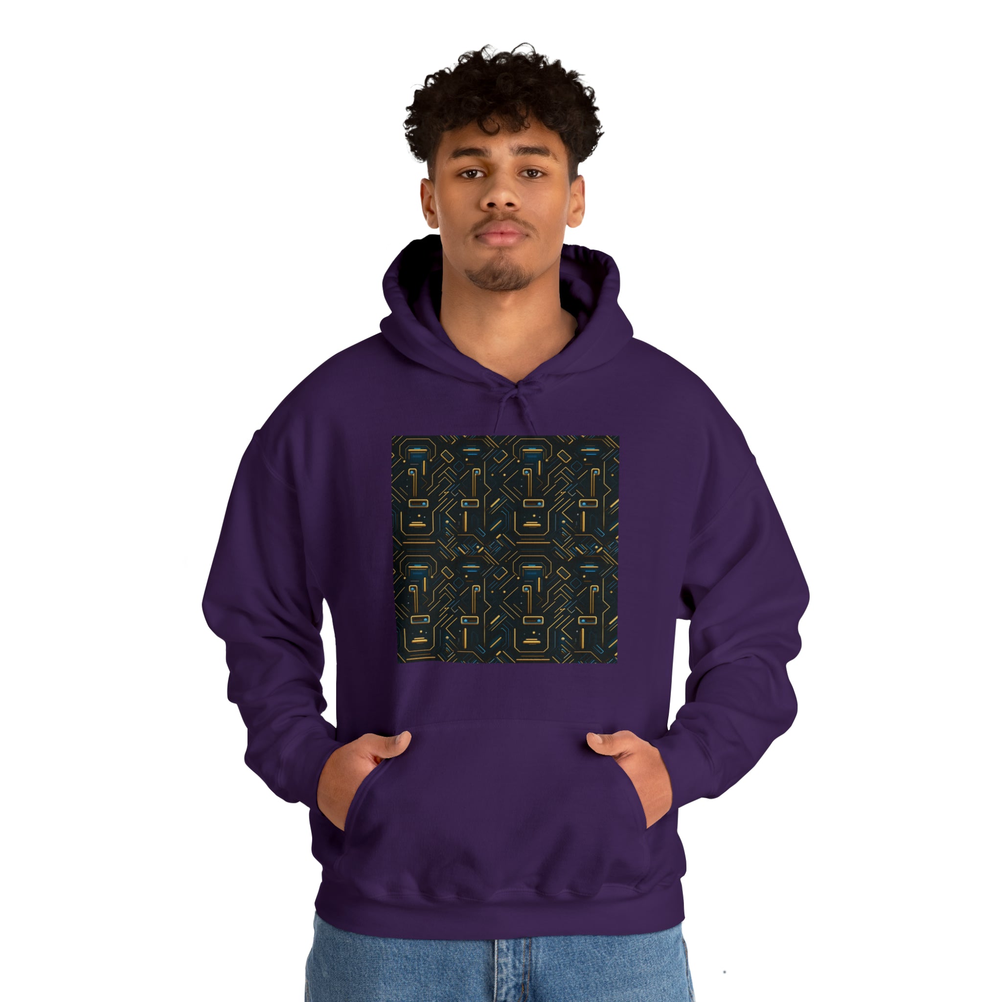 Unisex Heavy Blend™ Hooded Sweatshirt - Abstract Neon Designs 05