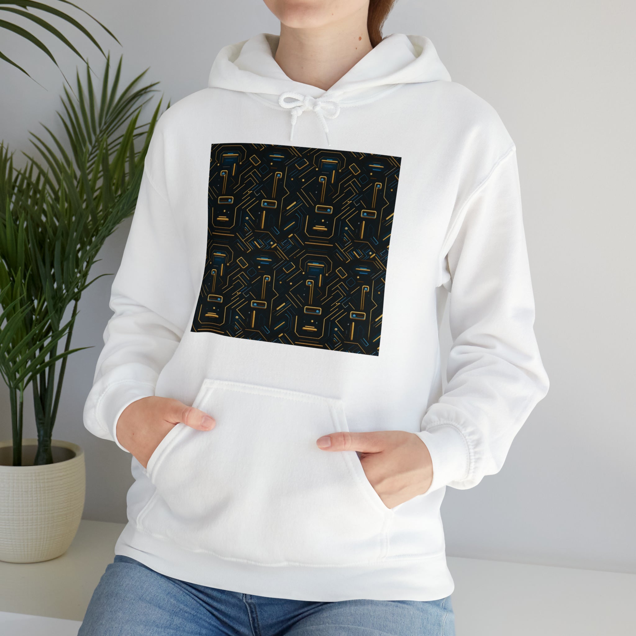 Unisex Heavy Blend™ Hooded Sweatshirt - Abstract Neon Designs 05