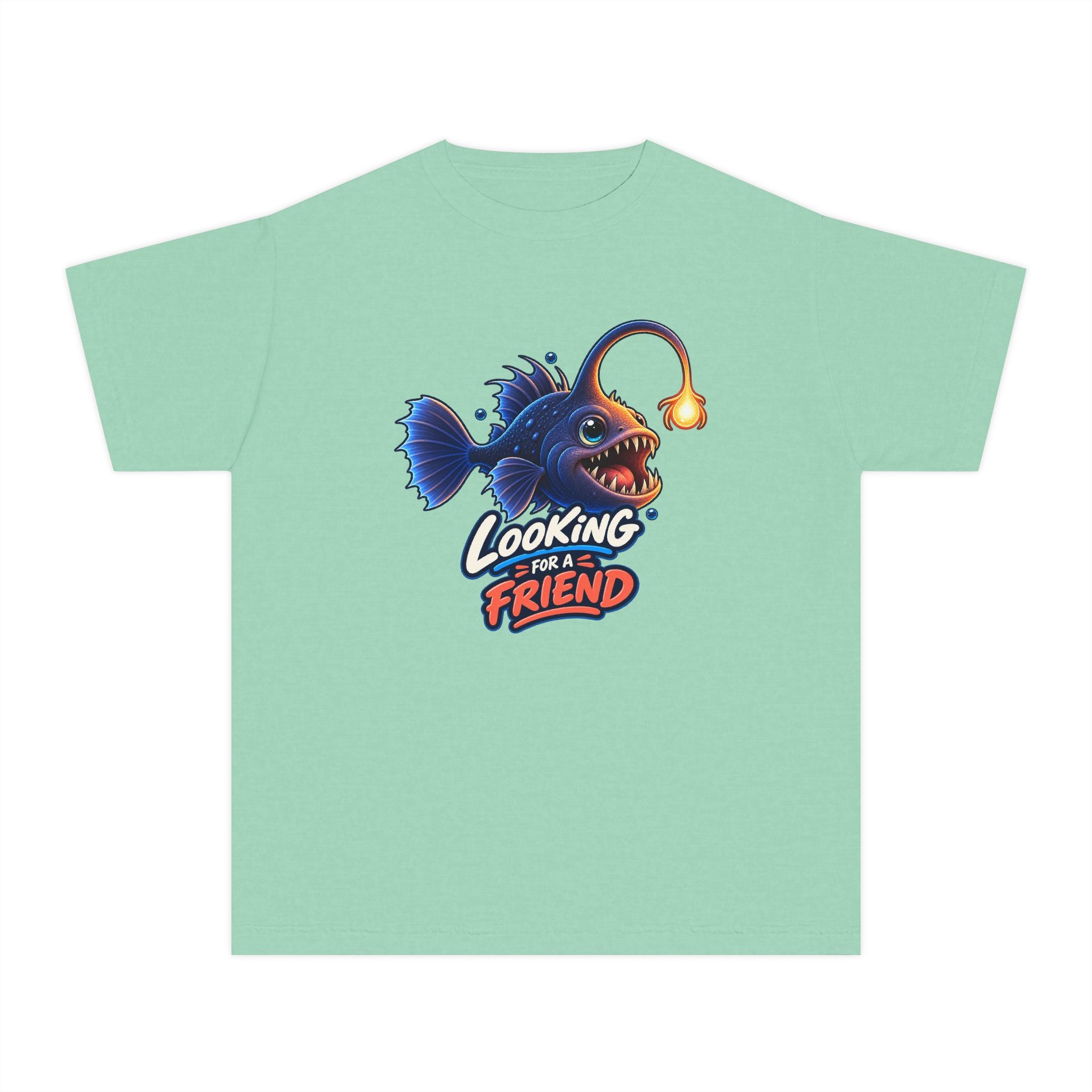 Youth Midweight Cotton Tee - Science collection - Angler Fish looking for a Friend