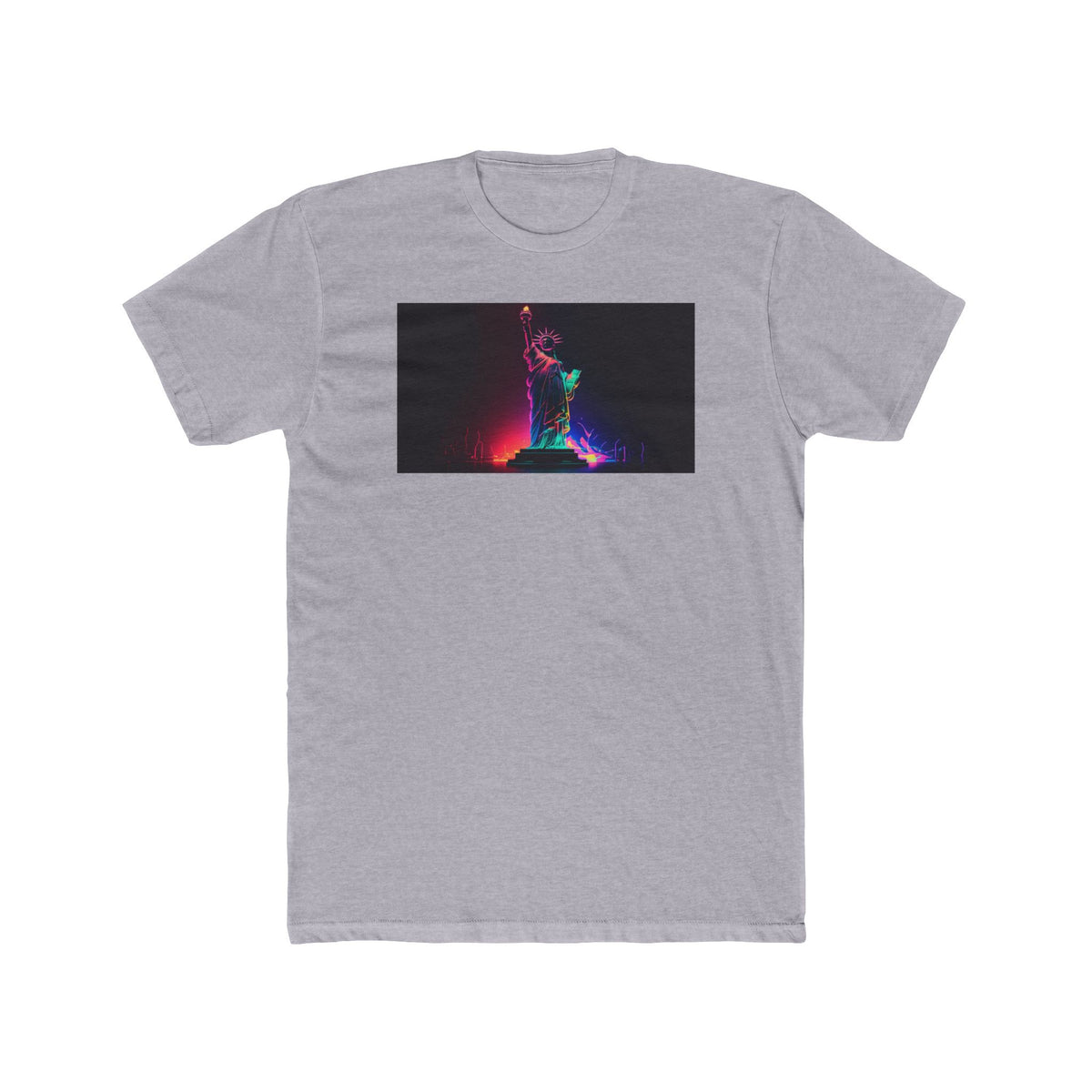 Statue of Liberty, a Elsewhere design, on a men's cotton crew tee