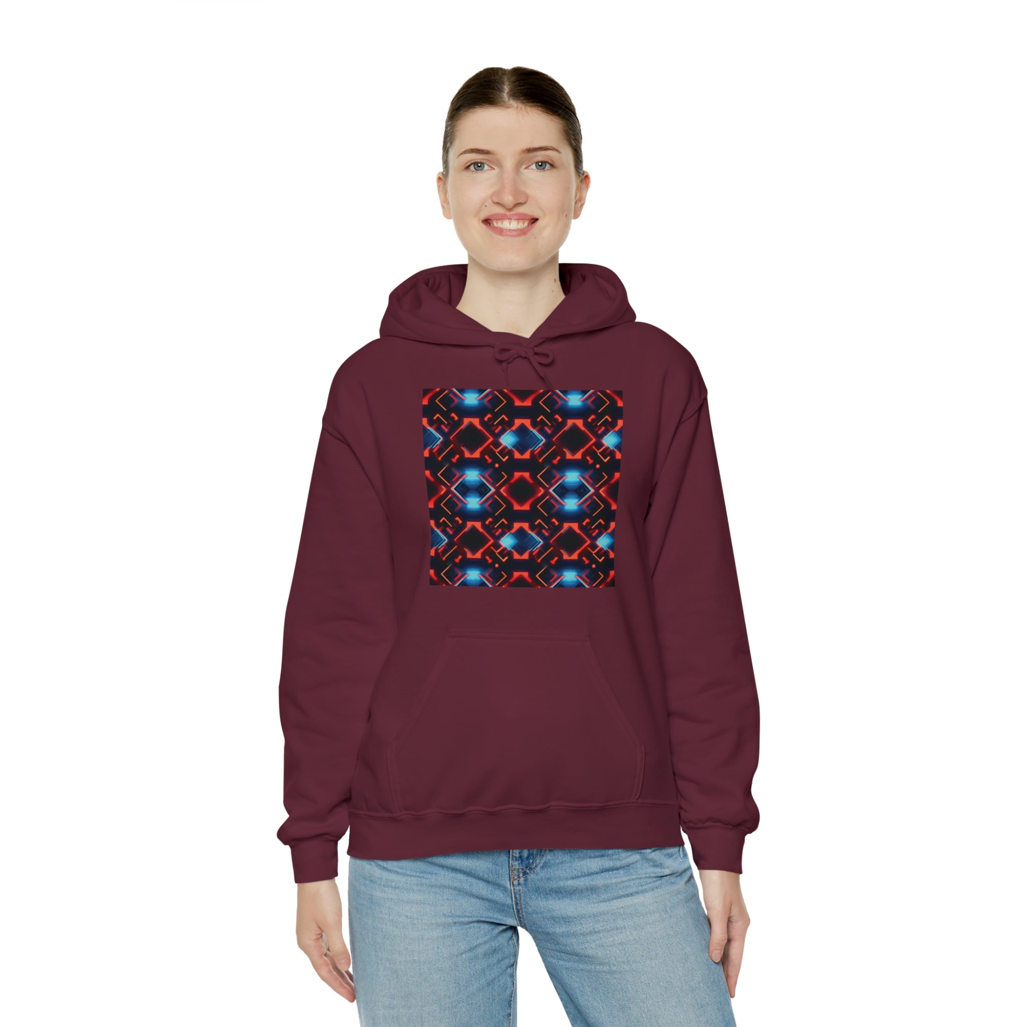 Unisex Heavy Blend™ Hooded Sweatshirt - Abstract Neon Designs 07